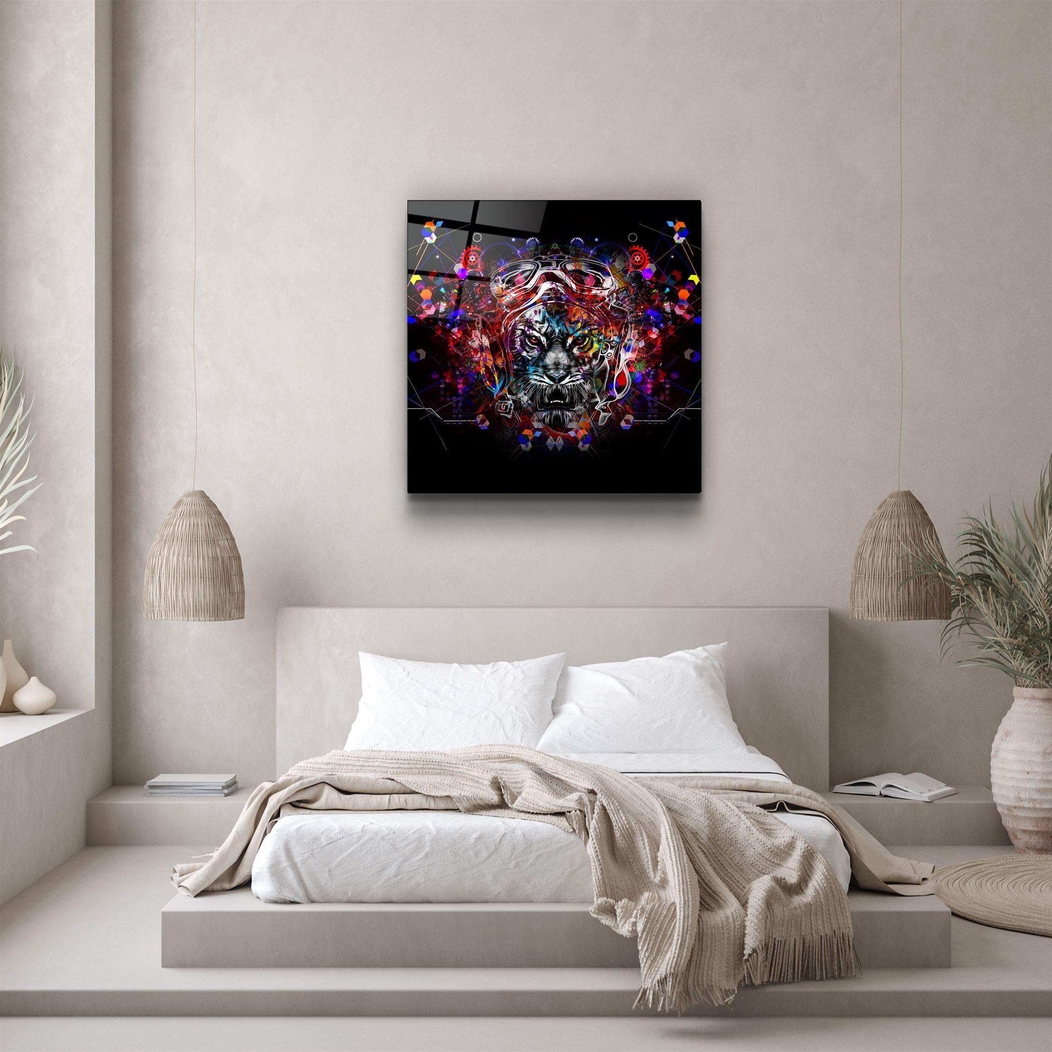 ・"Abstract Tiger"・Glass Wall Art
