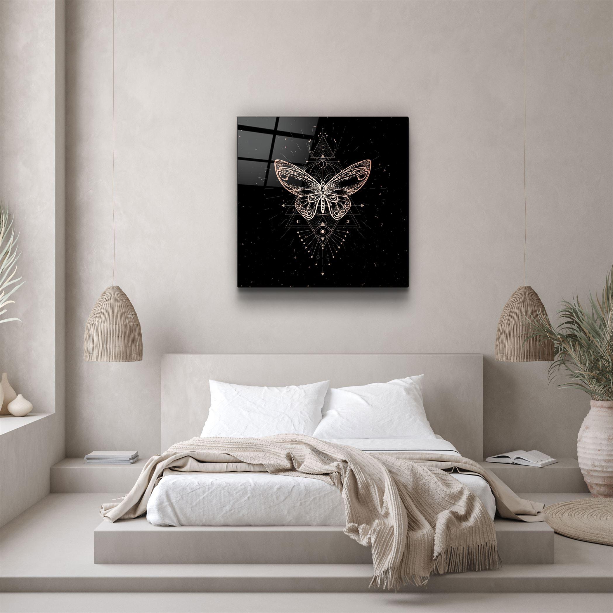 ・"Butterfly Signs"・Glass Wall Art