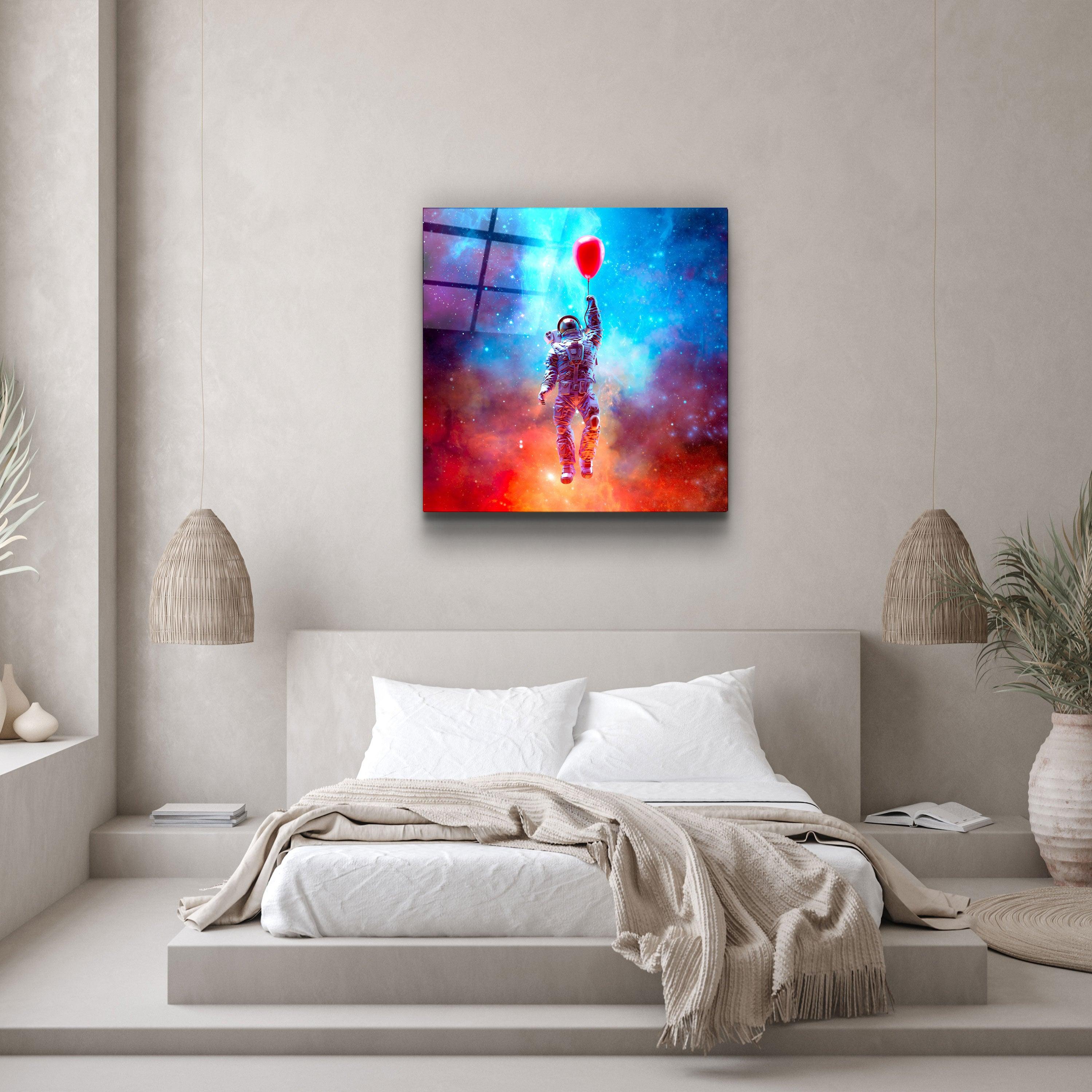 ・"Astronaut in the Sky and Baloon"・Glass Wall Art