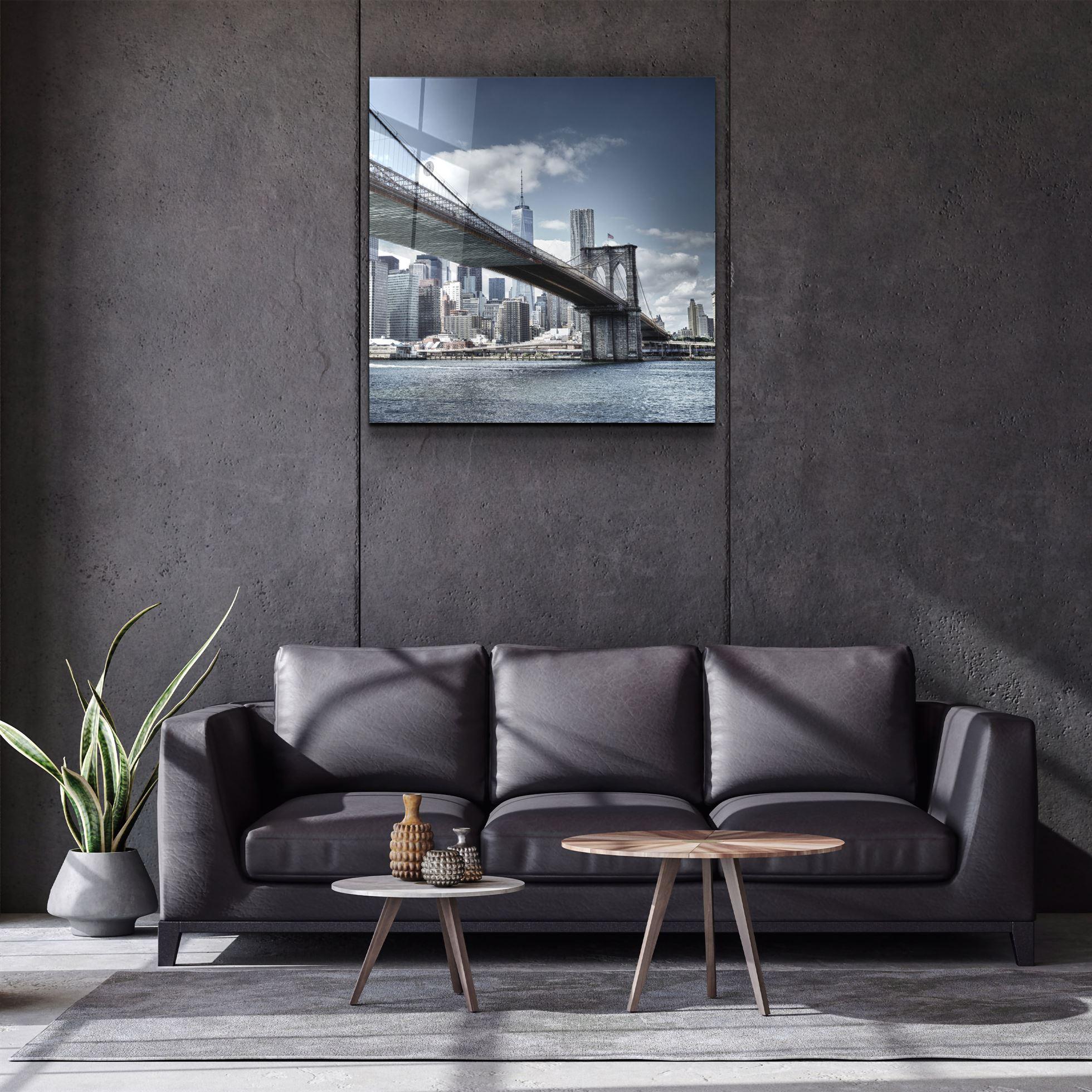 ・"Brooklyn Bridge"・Glass Wall Art