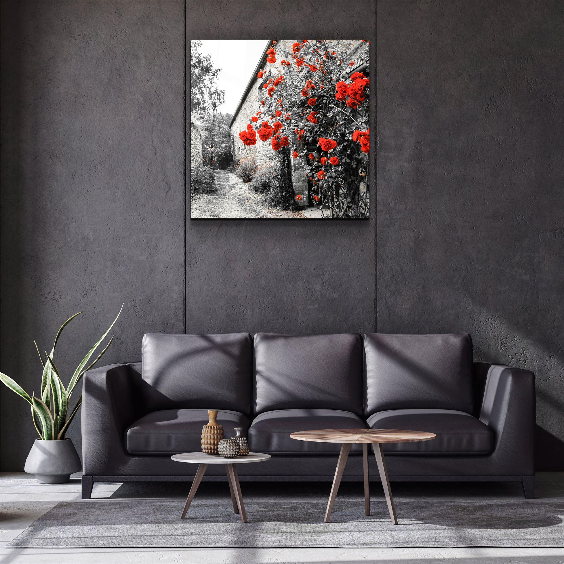・"Red Roses"・Glass Wall Art