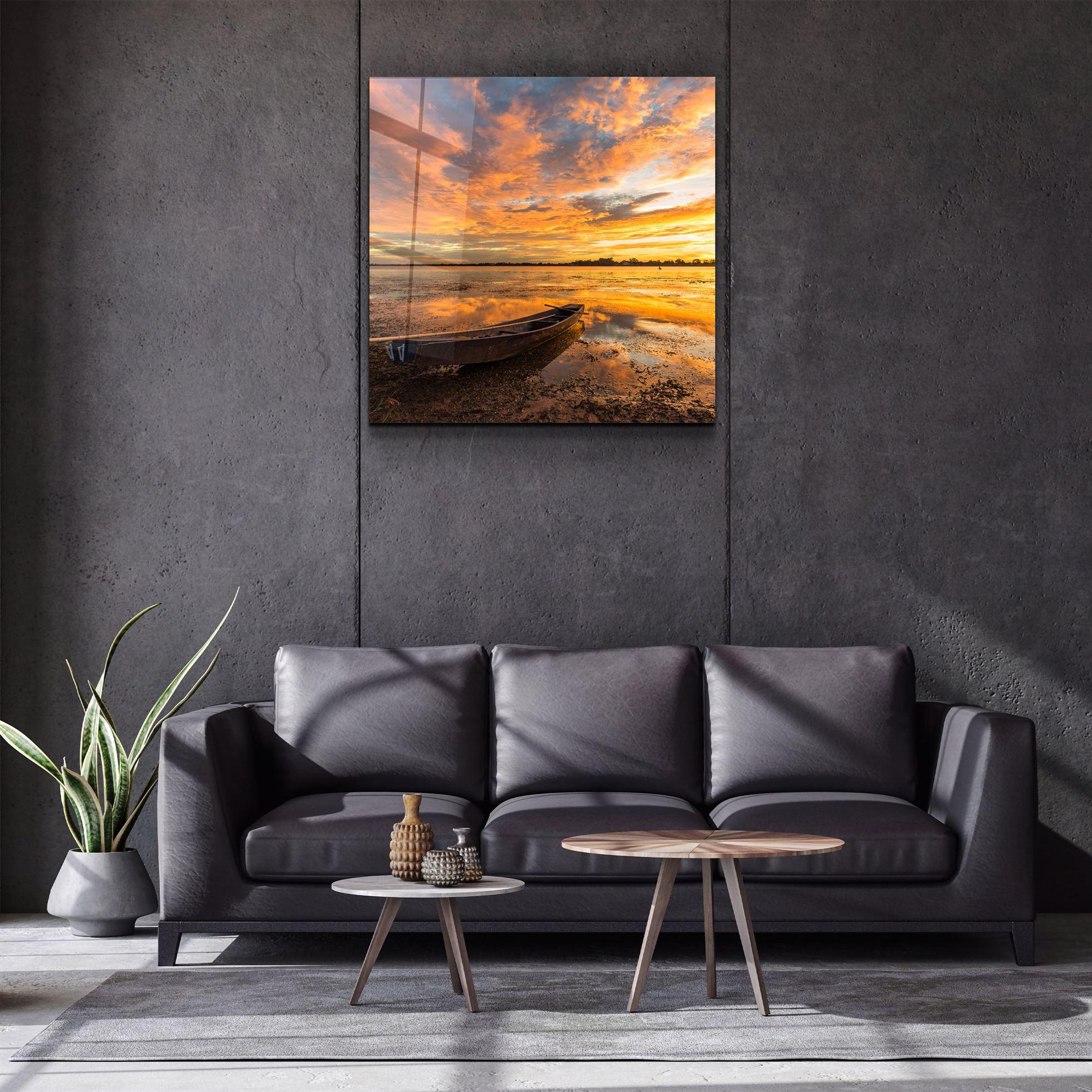 ・"Lake"・Glass Wall Art