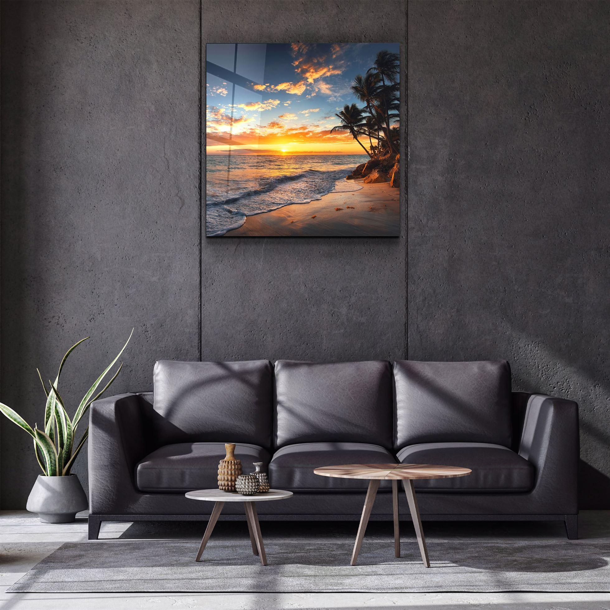 ・"Palm Trees"・Glass Wall Art