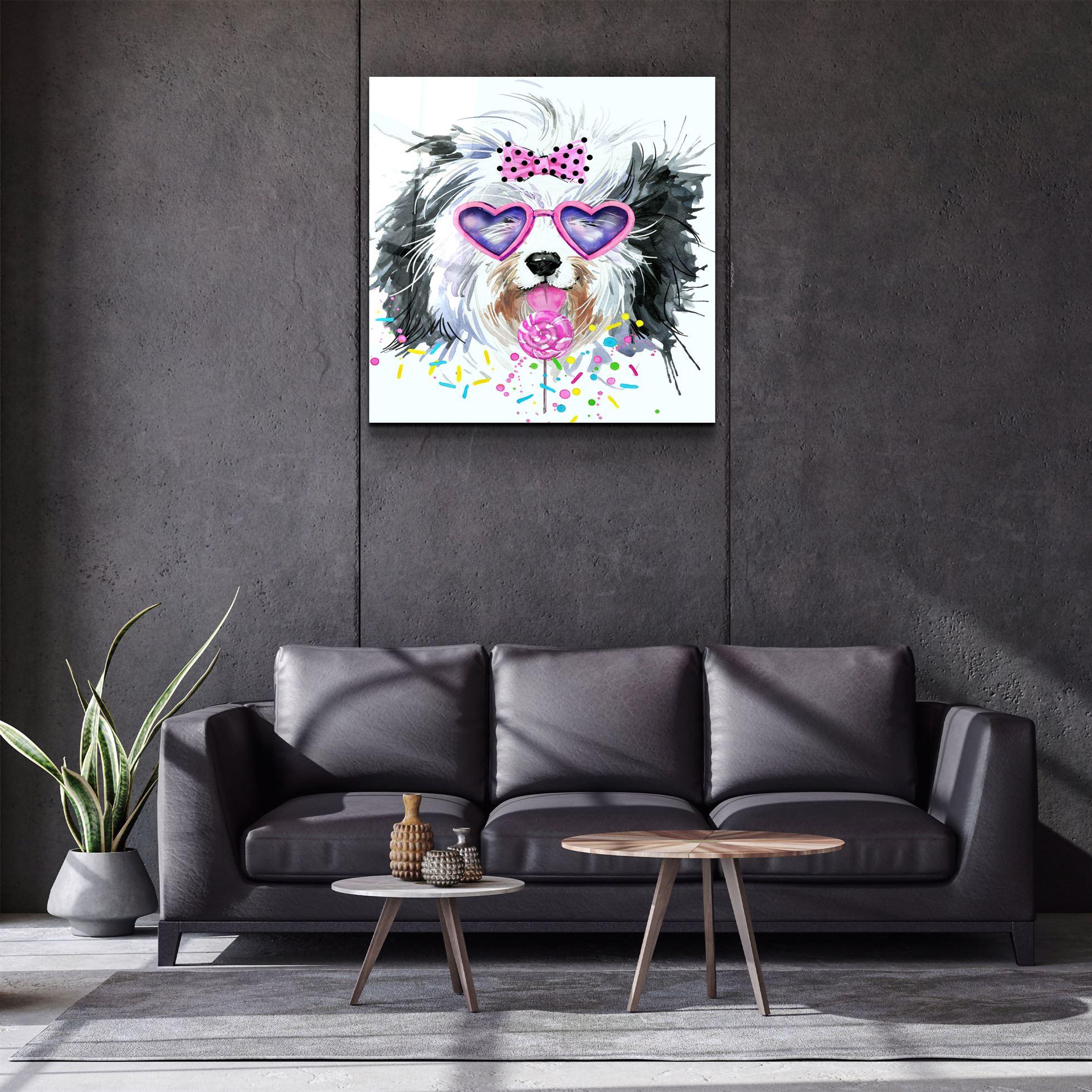 ・"Cute Dog"・Glass Wall Art