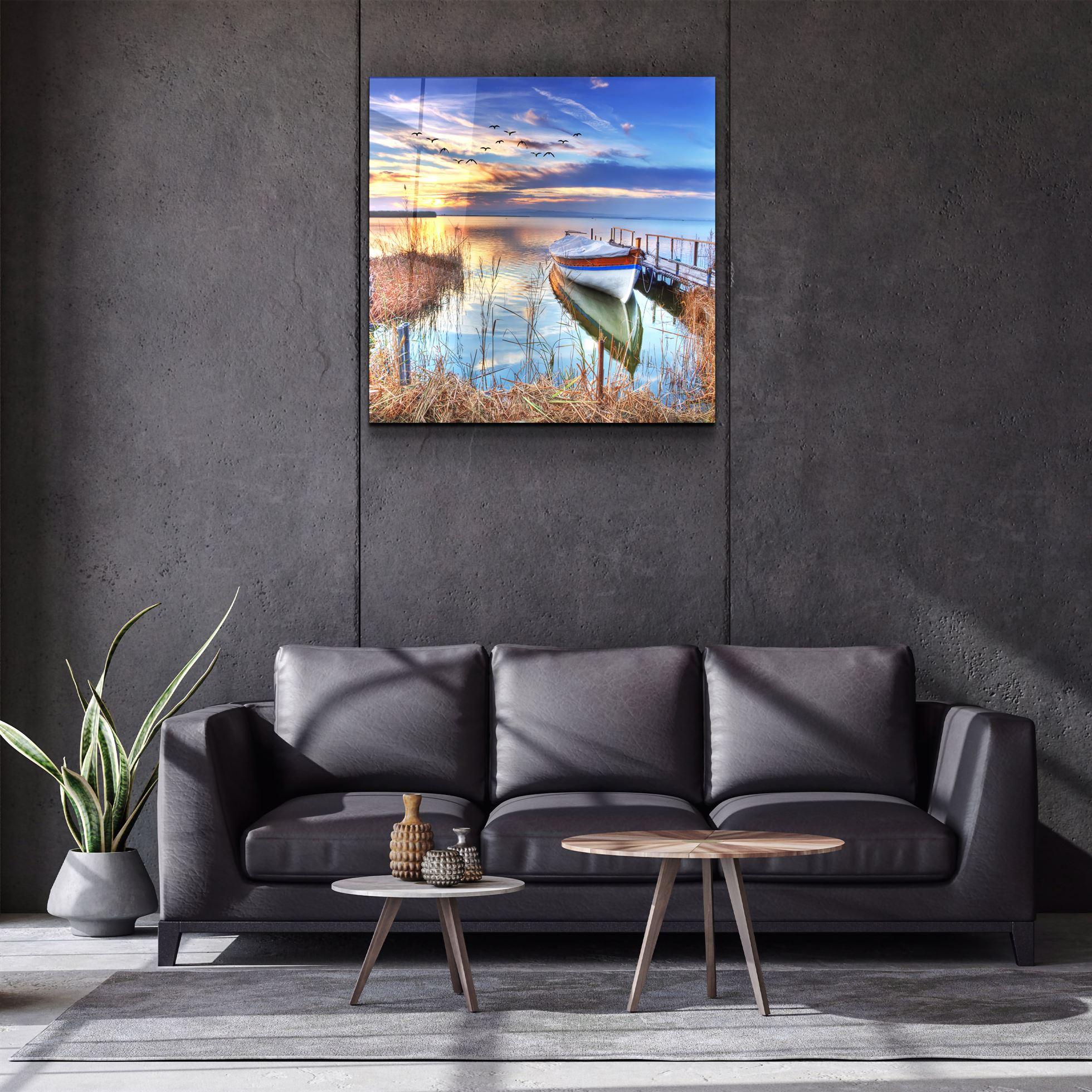 ・"Lake Landscape"・Glass Wall Art