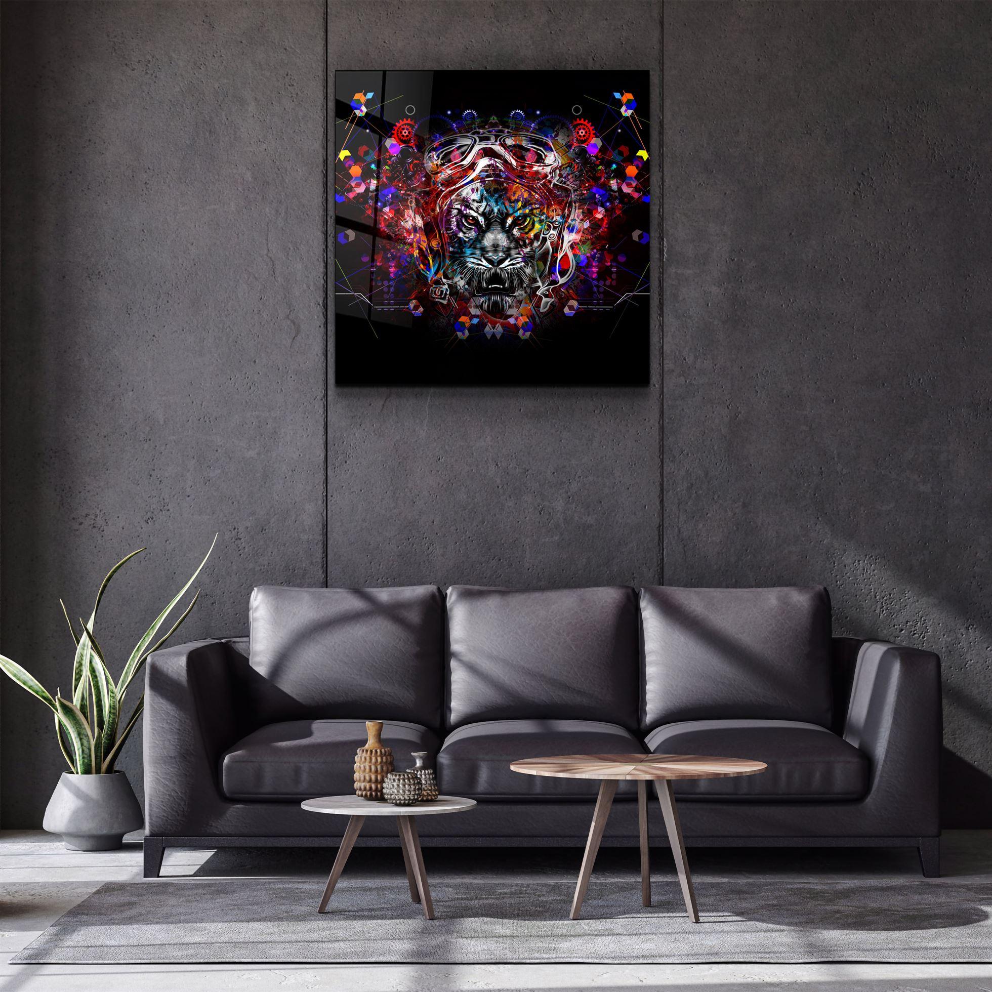 ・"Abstract Tiger"・Glass Wall Art