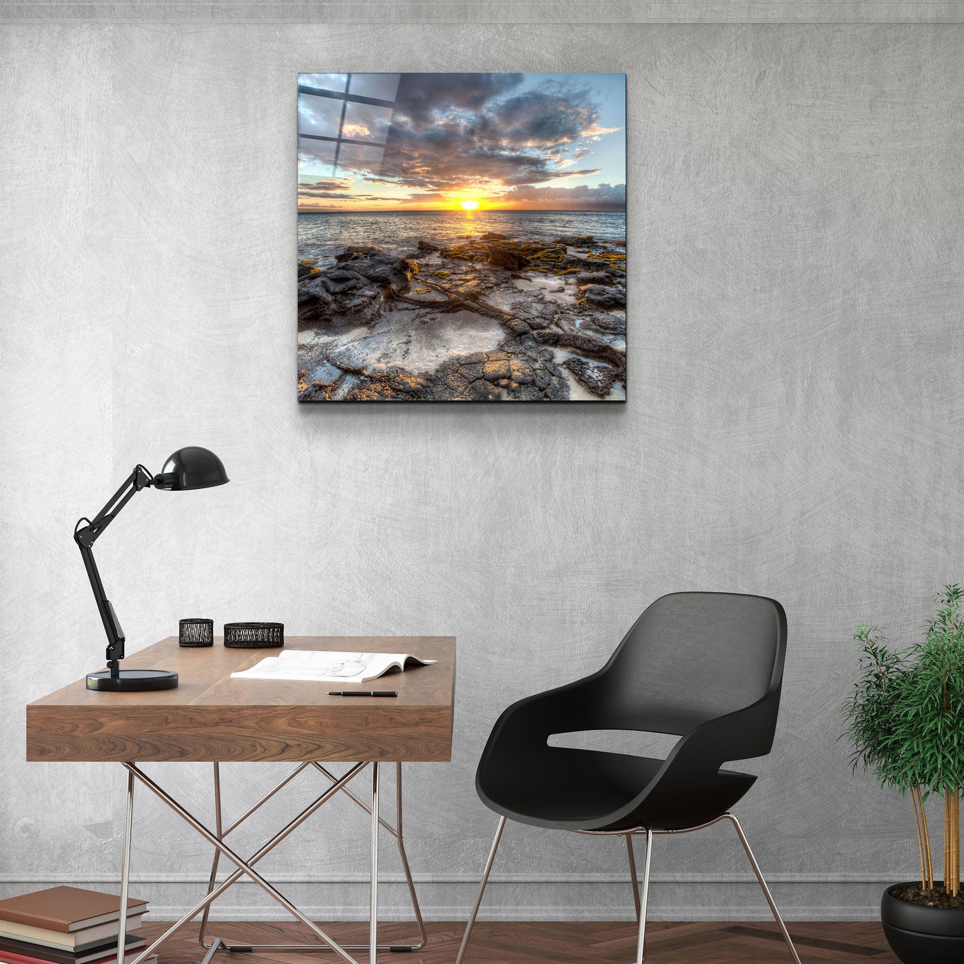 ・"Sunset Sea"・Glass Wall Art