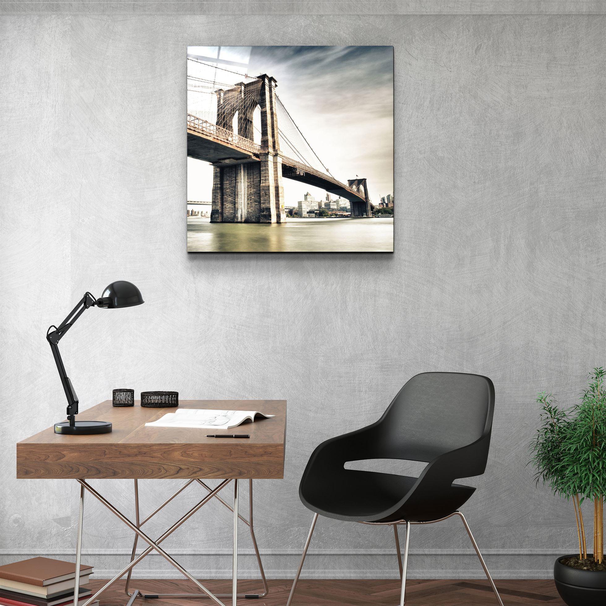 ・"Brooklyn Bridge"・Glass Wall Art