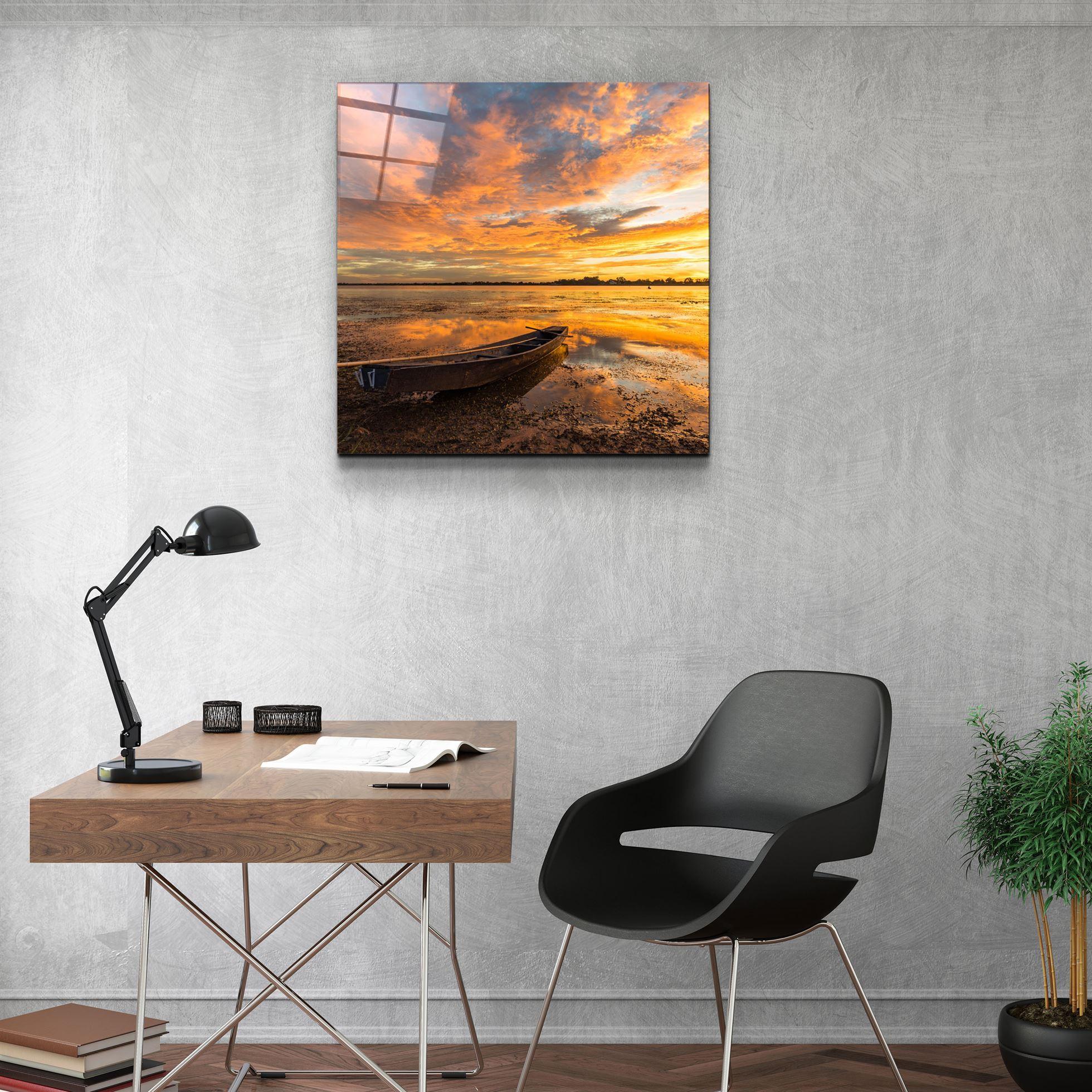 ・"Lake"・Glass Wall Art