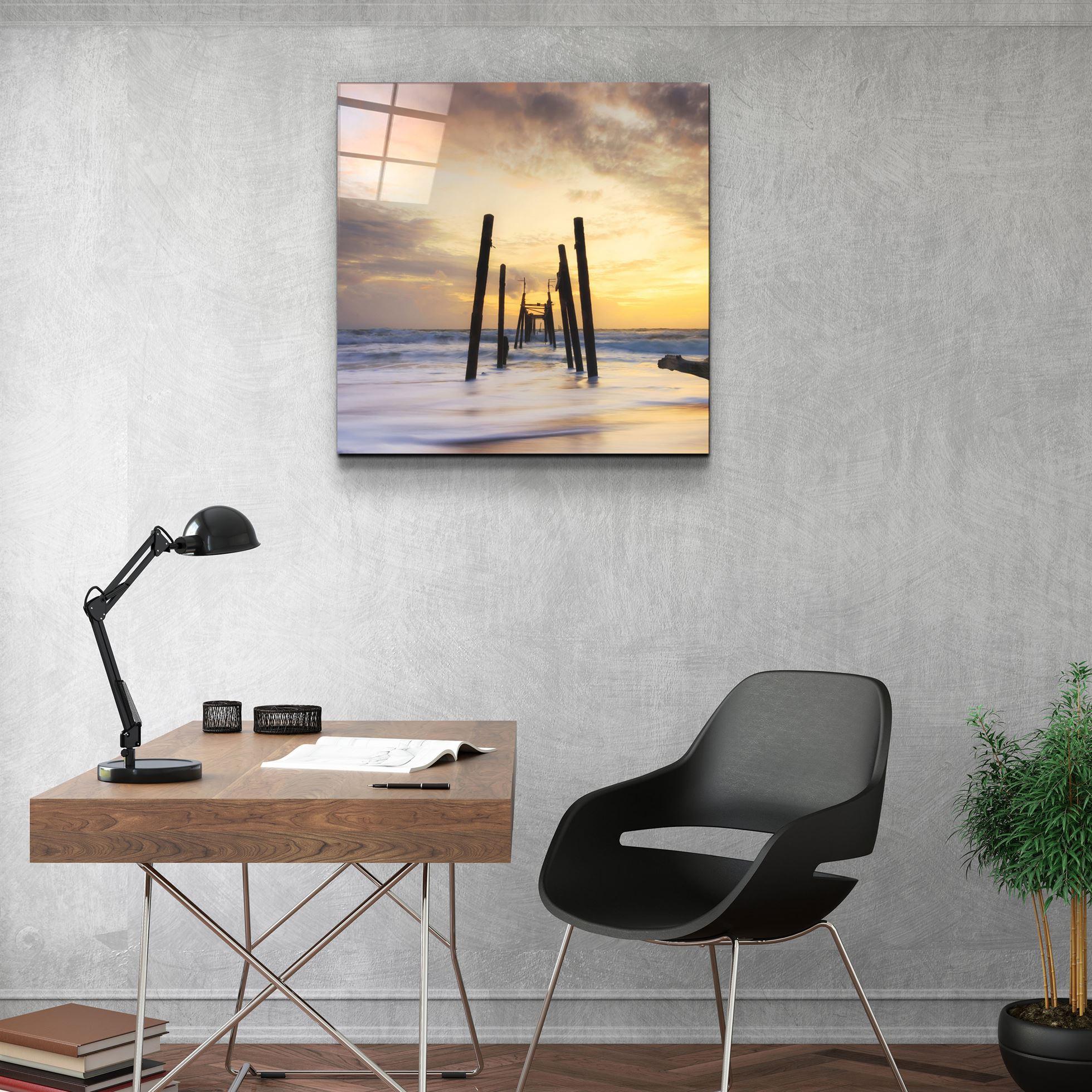 ・"Ruined Dock"・Glass Wall Art