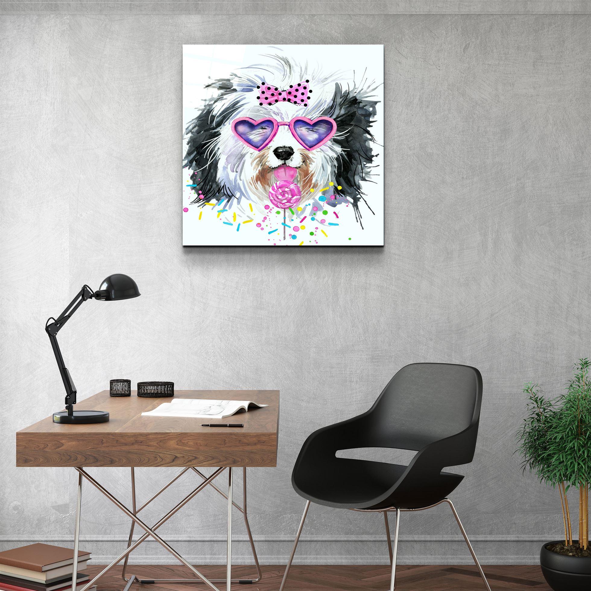 ・"Cute Dog"・Glass Wall Art