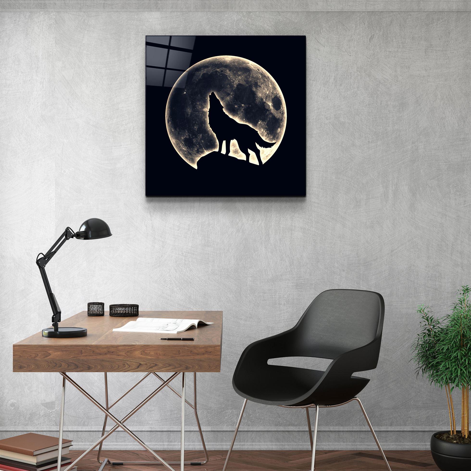 ・"Full Moon"・Glass Wall Art