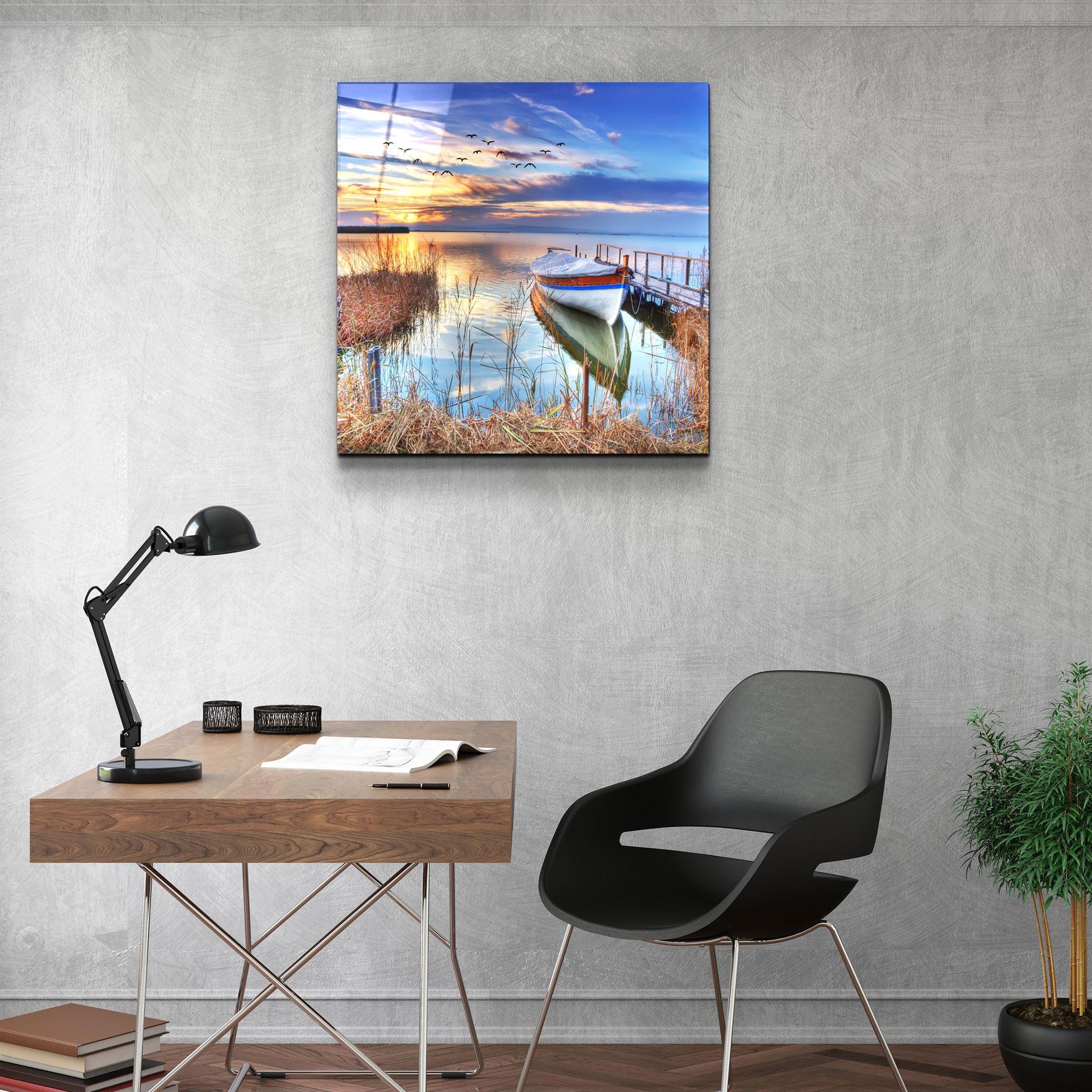 ・"Lake Landscape"・Glass Wall Art
