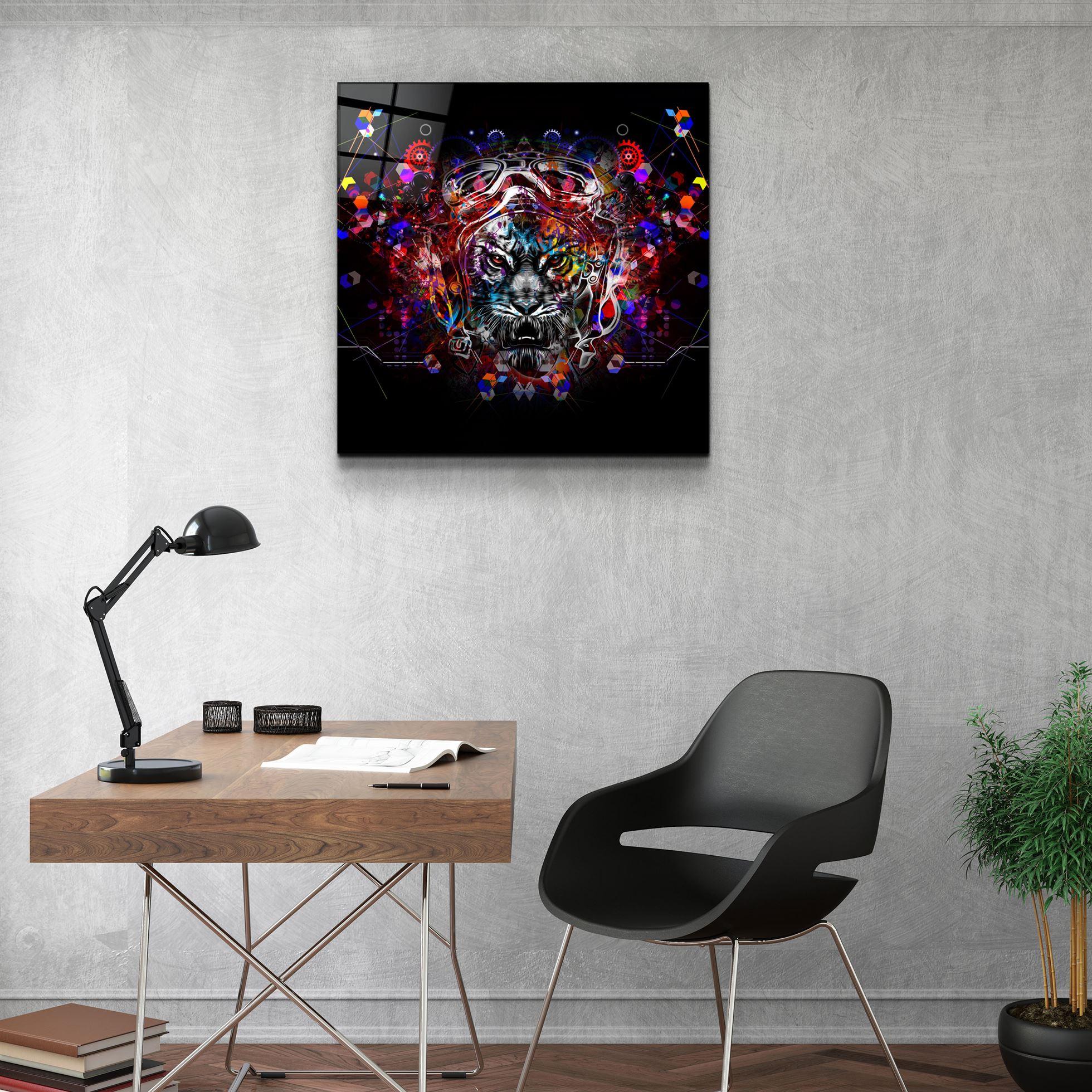 ・"Abstract Tiger"・Glass Wall Art