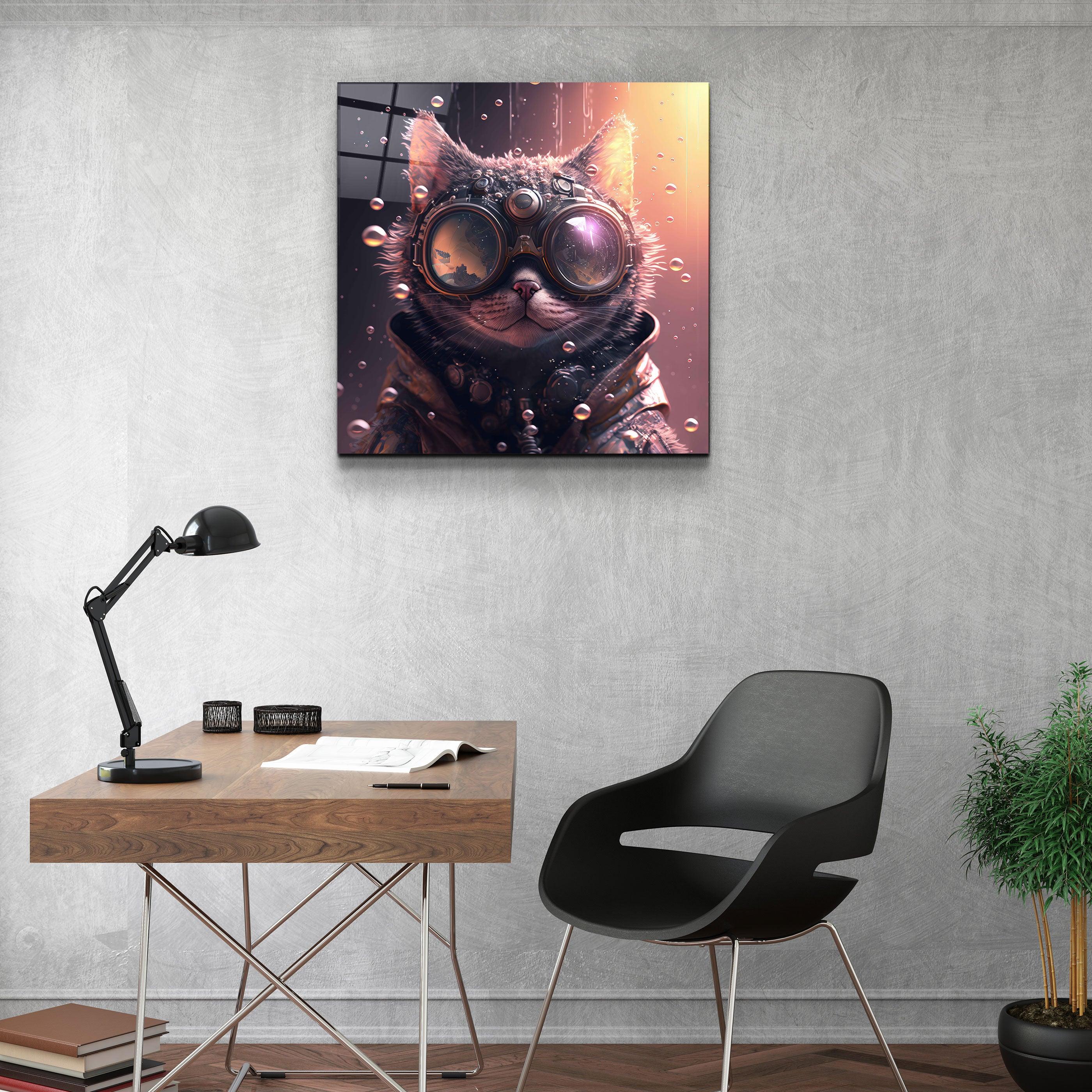 ."Spotter". Secret World Collection Glass Wall Art