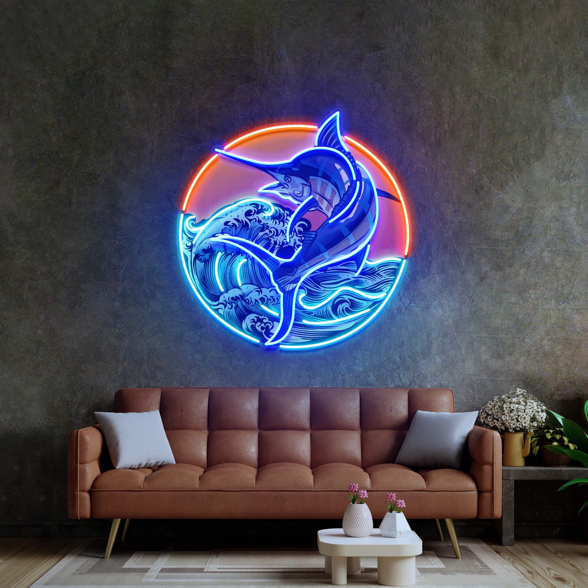 Late Afternoon Fishing LED Neon Sign Light Pop Art