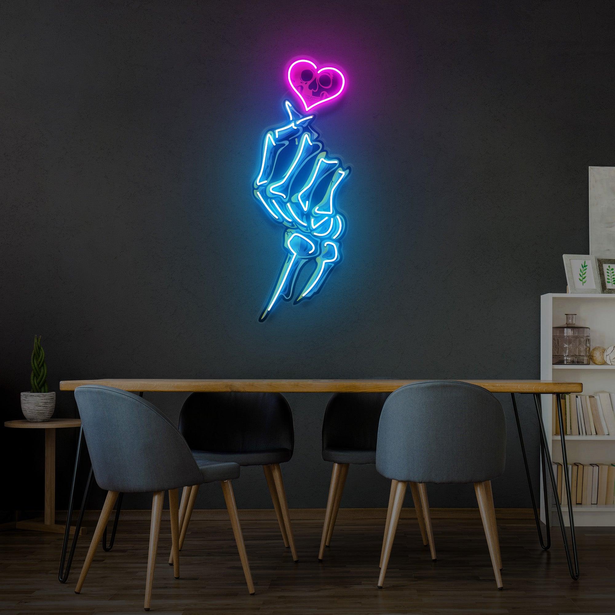 Love Hands Led Neon Acrylic Artwork