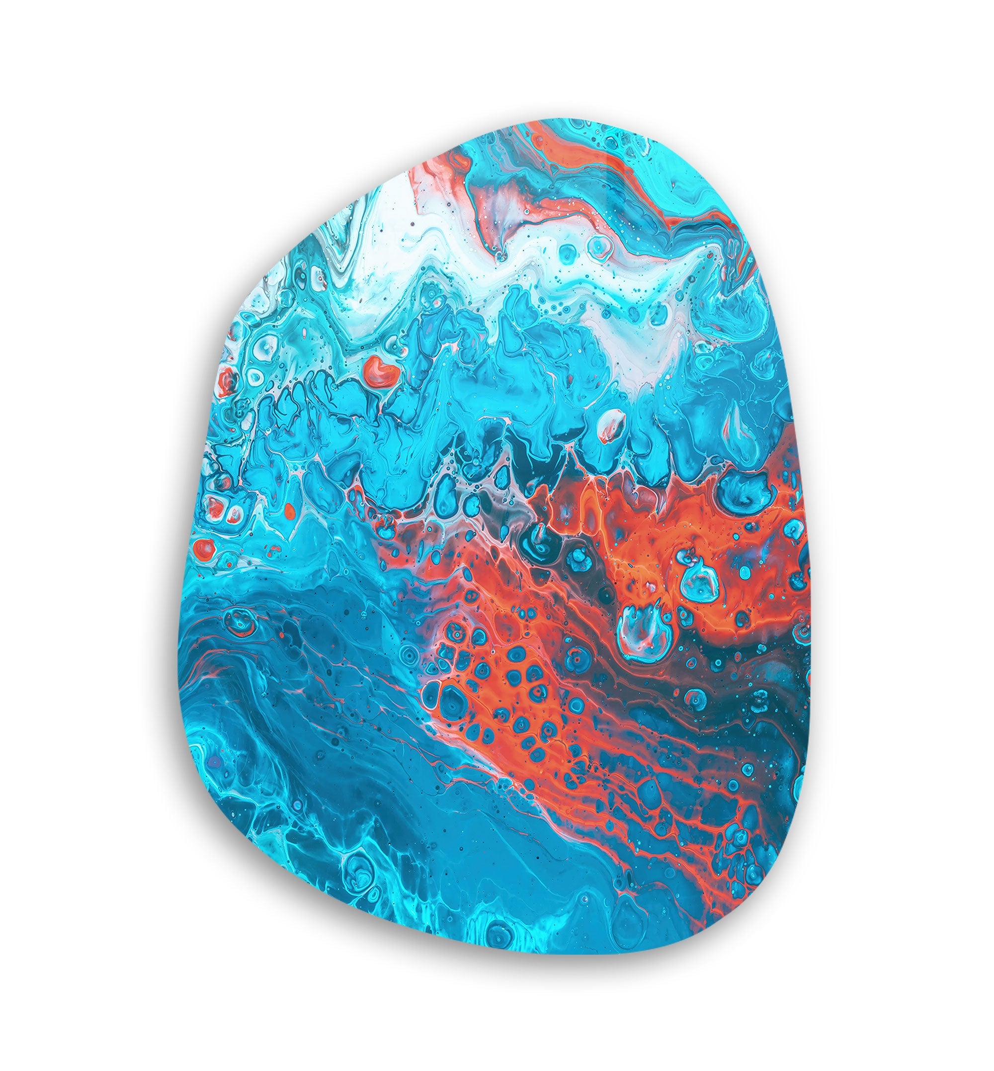 ・"Lava in the Ocean"・Amorphous Collection Glass Wall Art