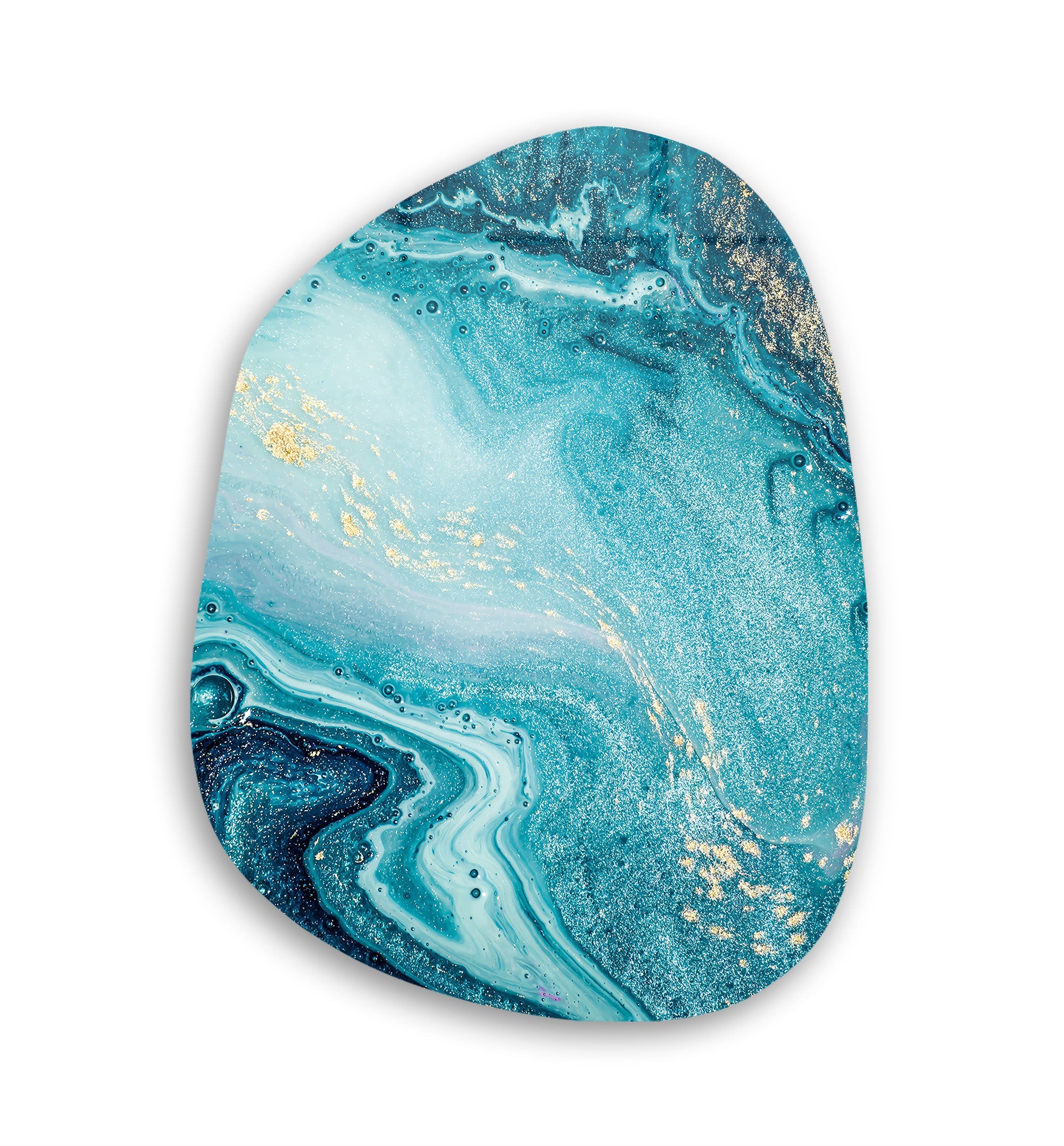 ・"Deep Blue"・Amorphous Collection Glass Wall Art