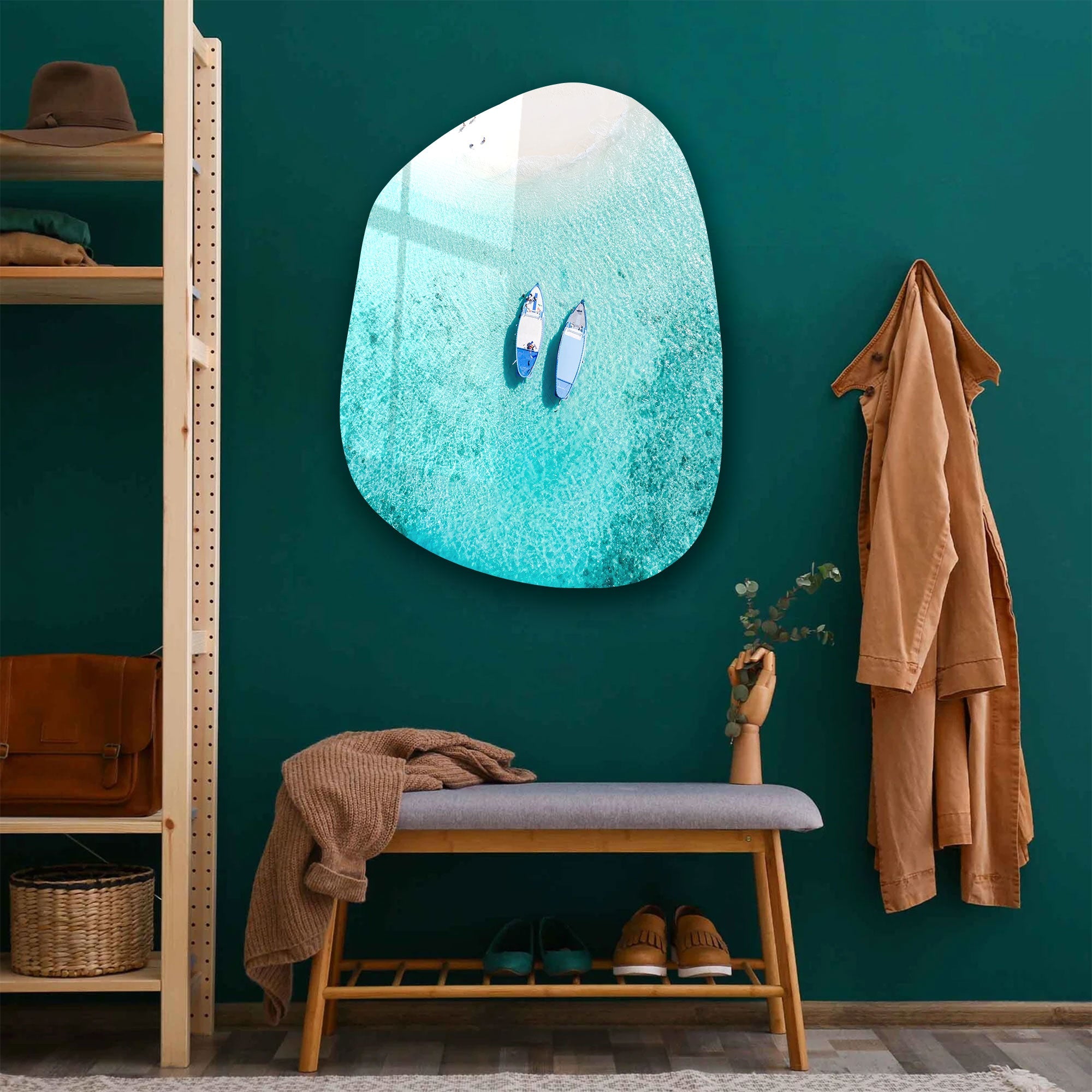 ・"Maldives"・Amorphous Collection Glass Wall Art