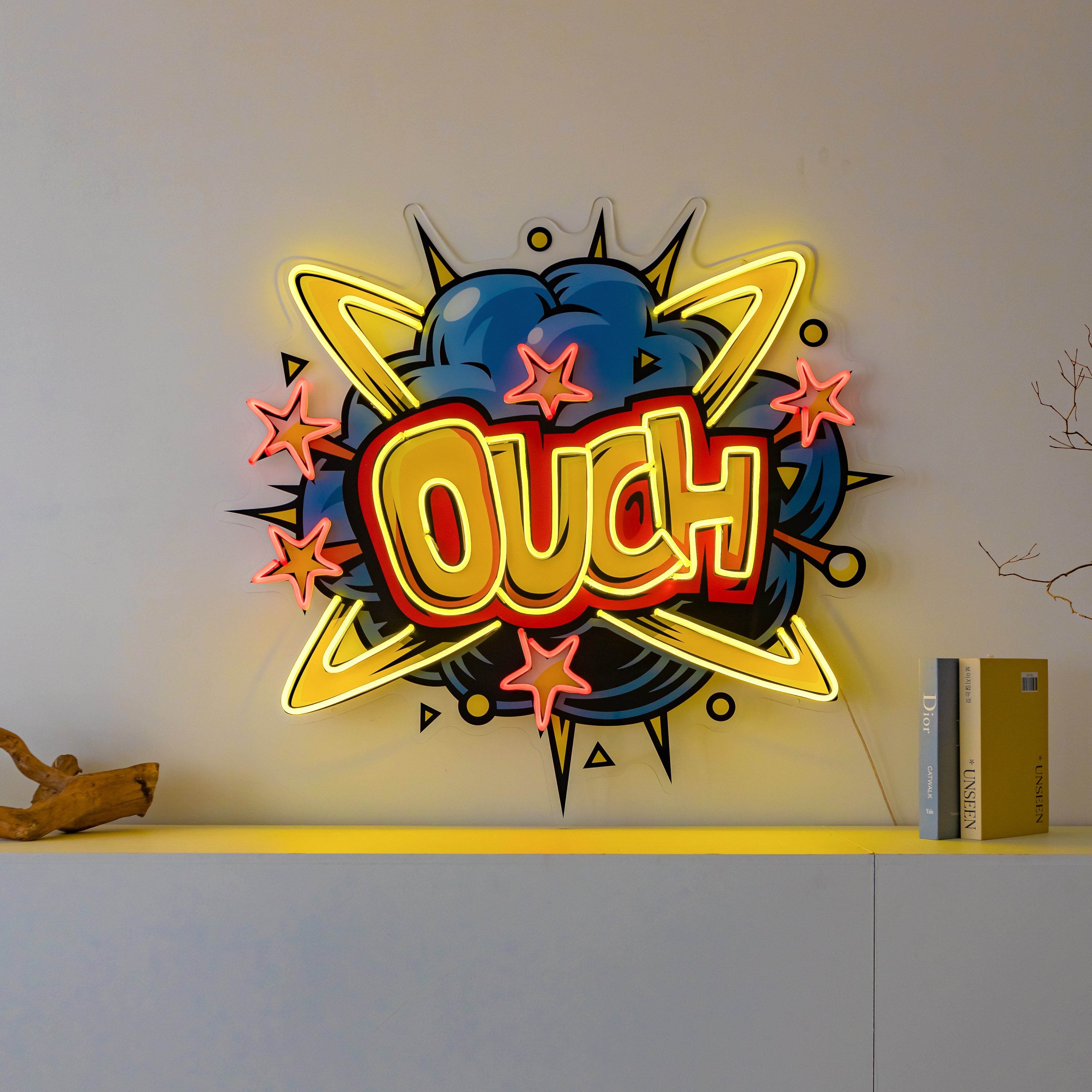 OUCH Led Neon Acrylic Artwork