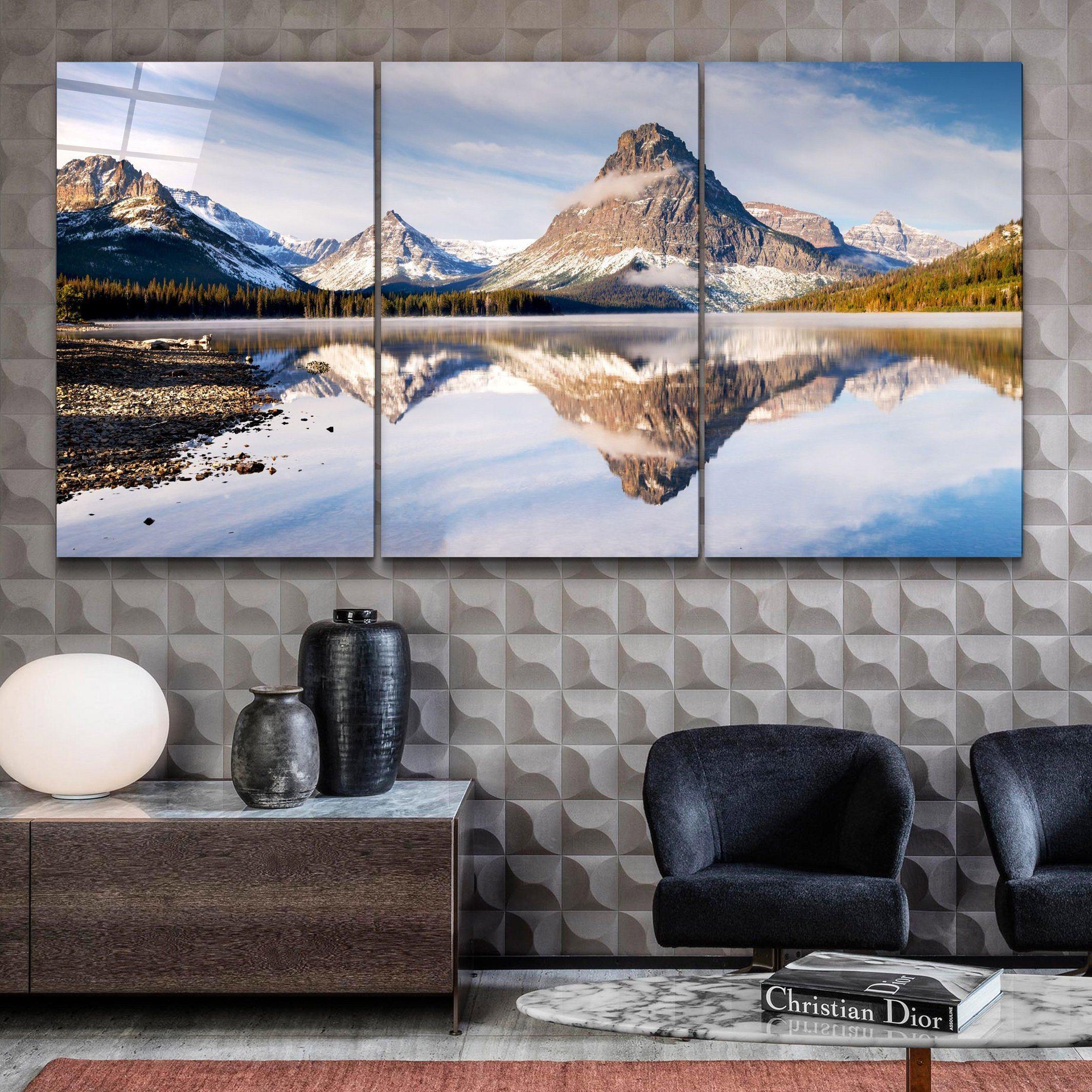 ・"Reflection of Nature - Trio"・Glass Wall Art