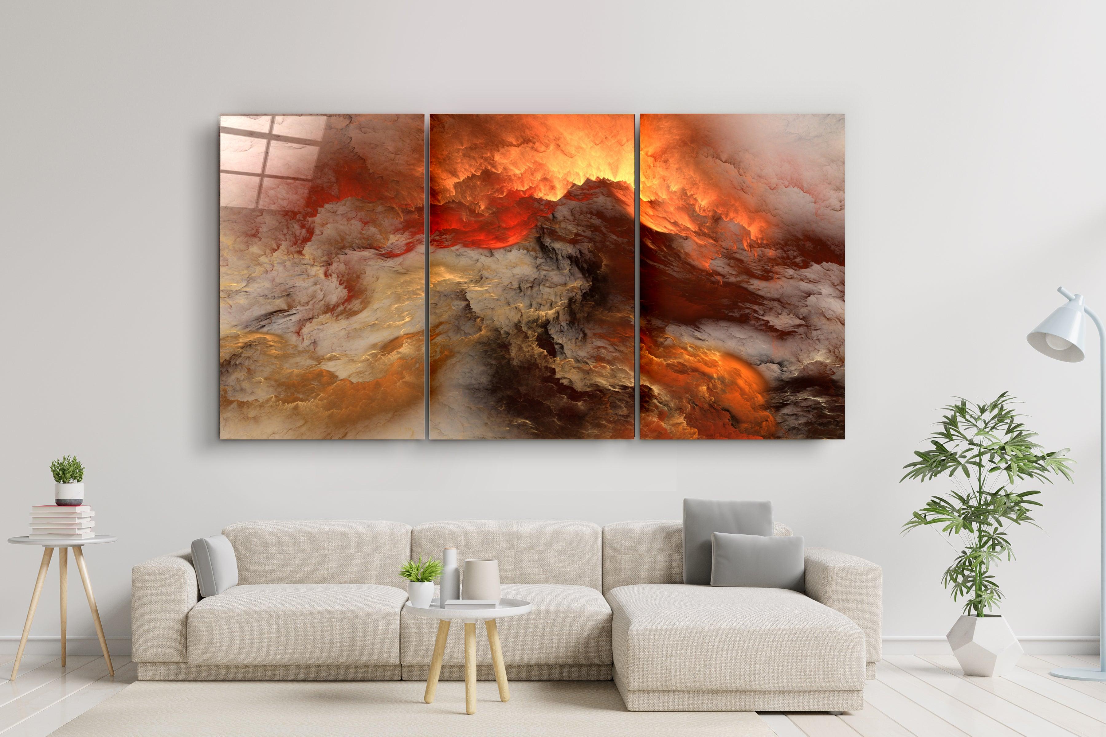・"Lava - Trio"・Glass Wall Art