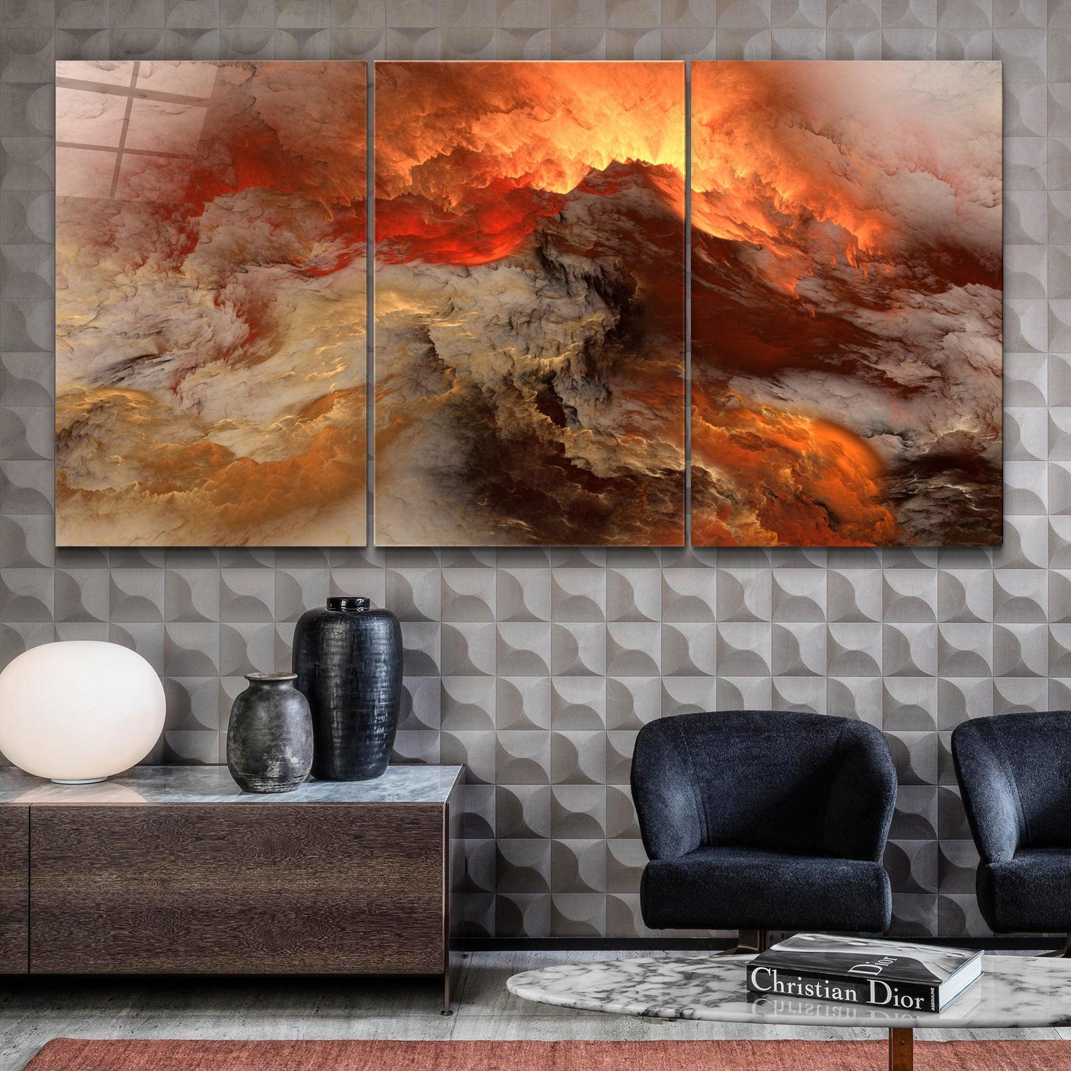 ・"Lava - Trio"・Glass Wall Art