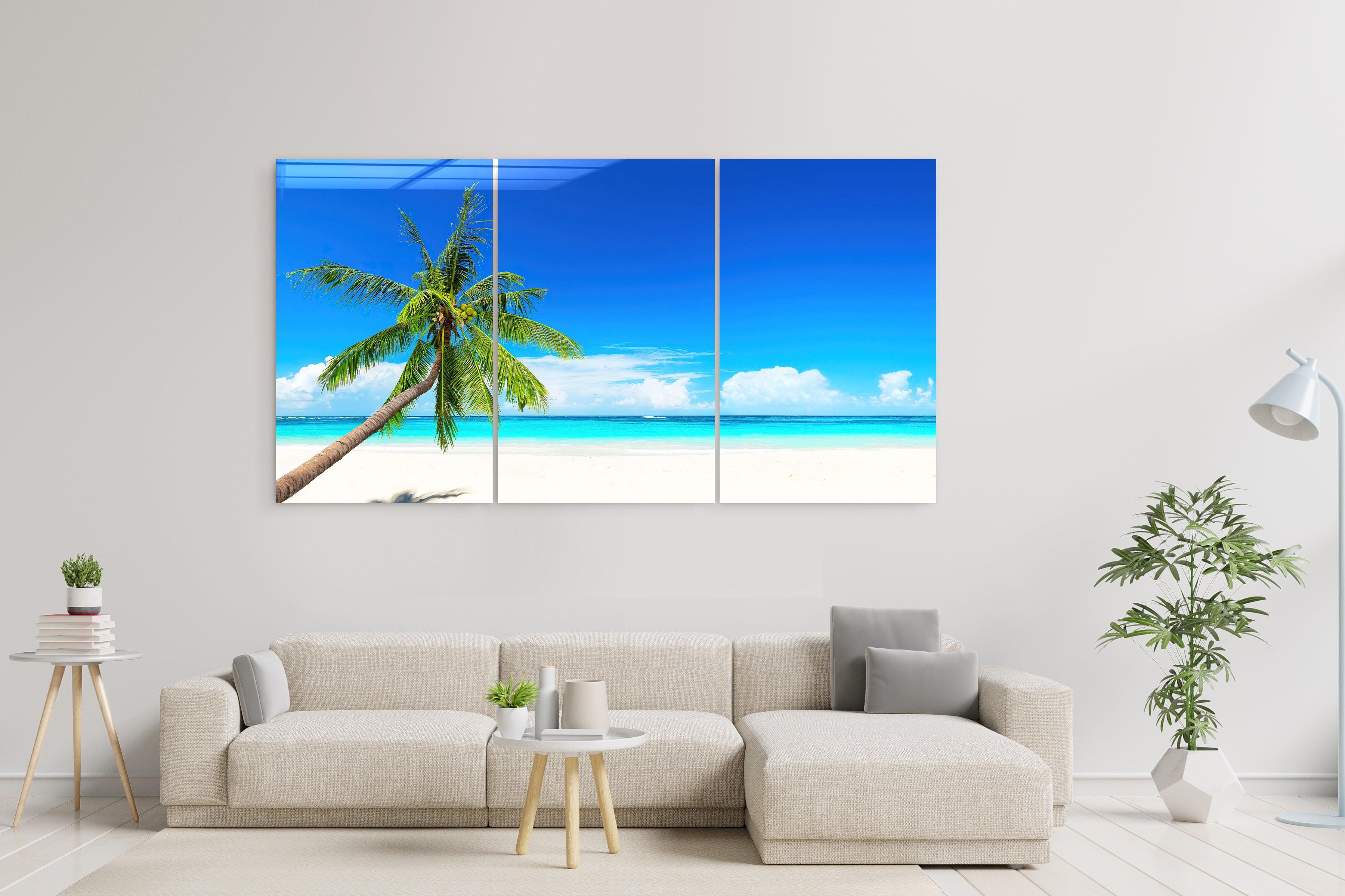 ・"Beach - Trio"・Glass Wall Art
