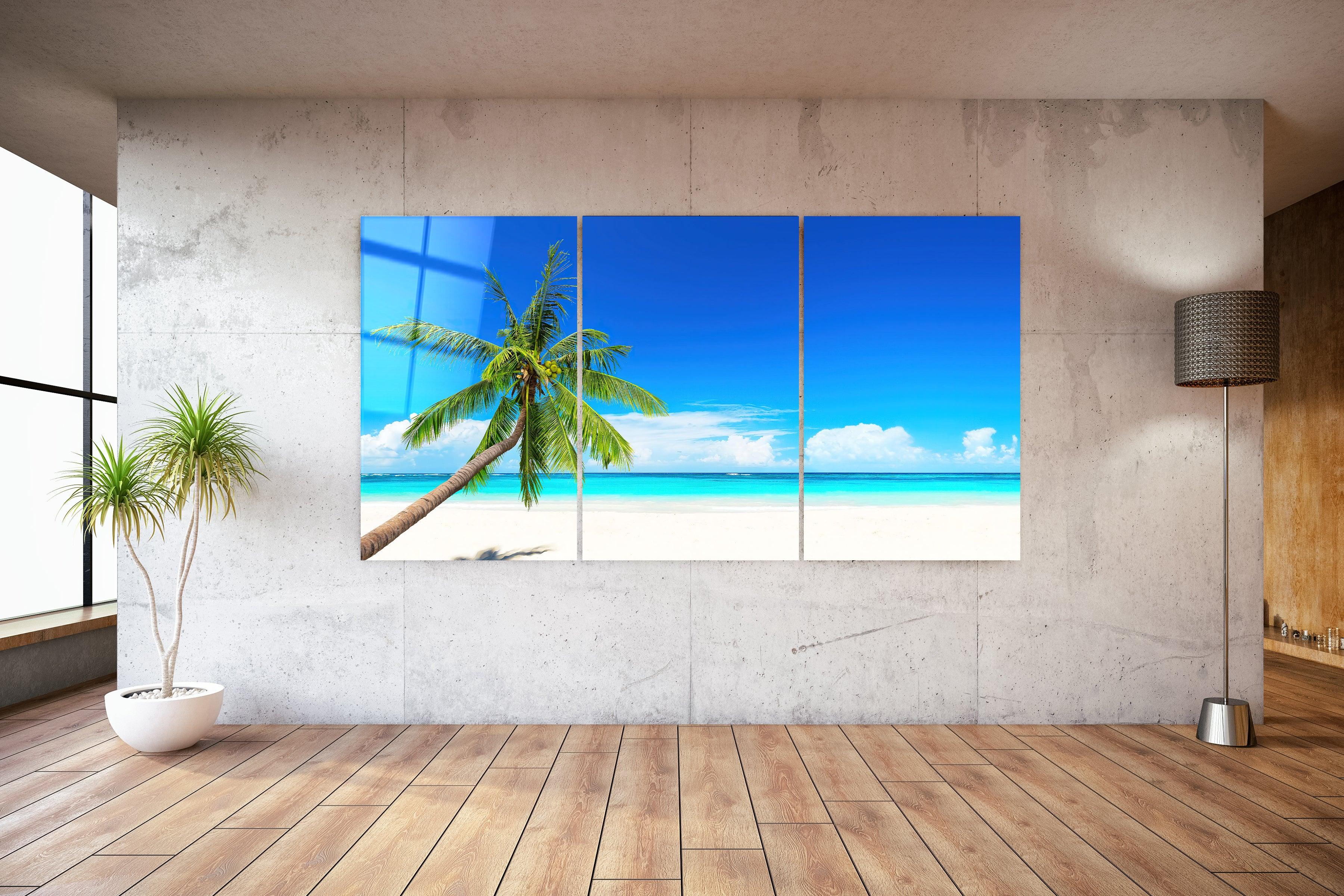 ・"Beach - Trio"・Glass Wall Art