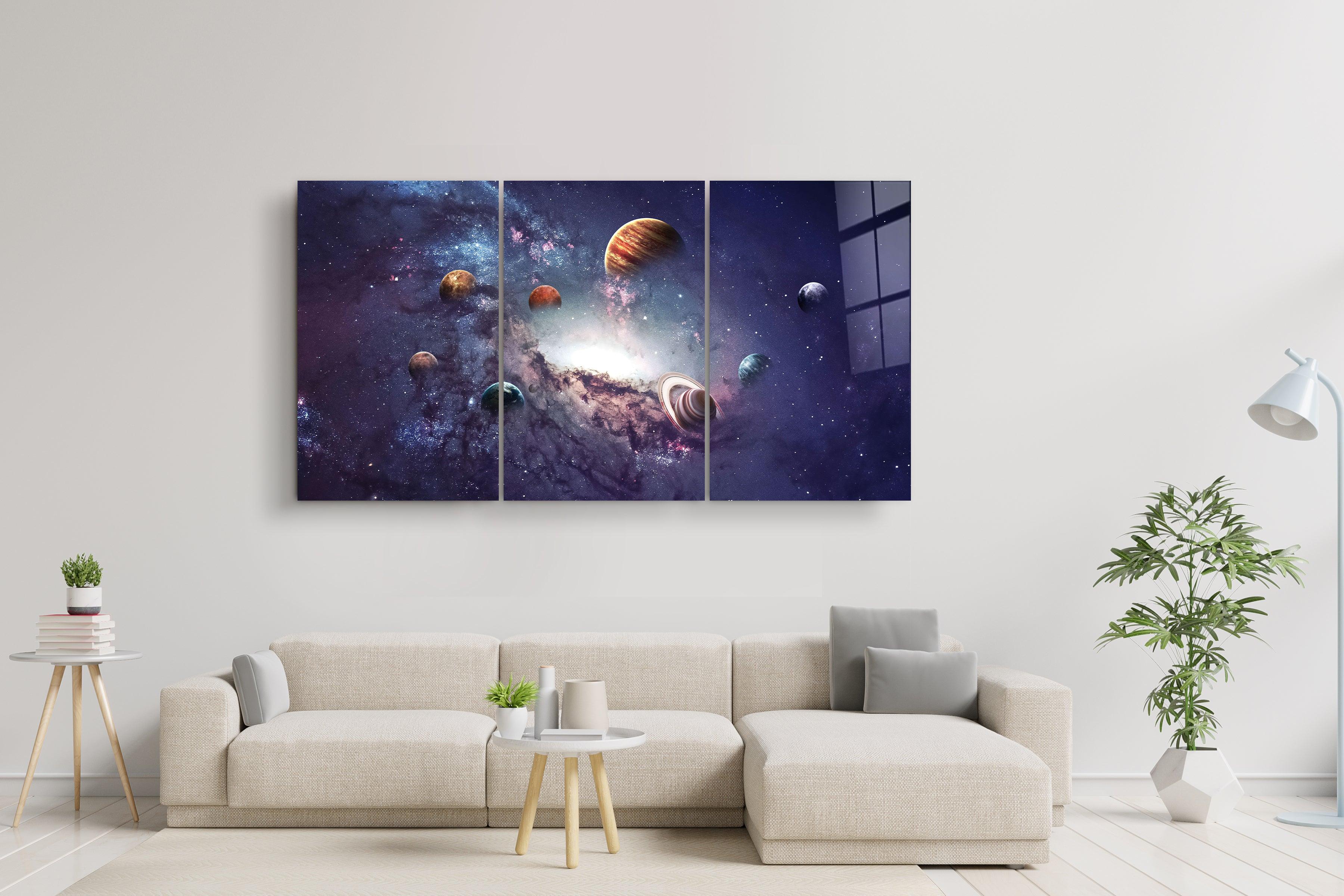 ・"Galaxy - Trio"・Glass Wall Art