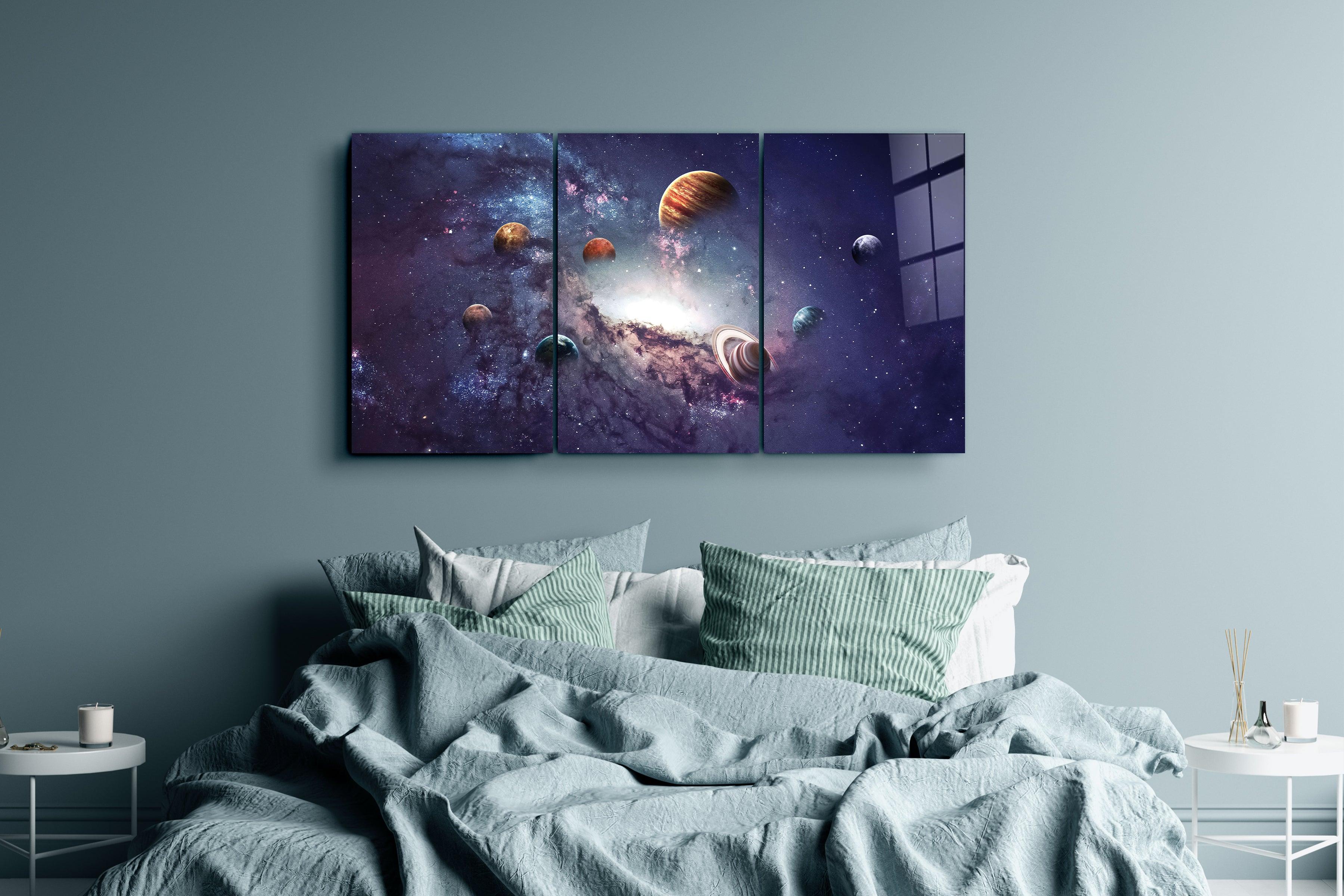 ・"Galaxy - Trio"・Glass Wall Art