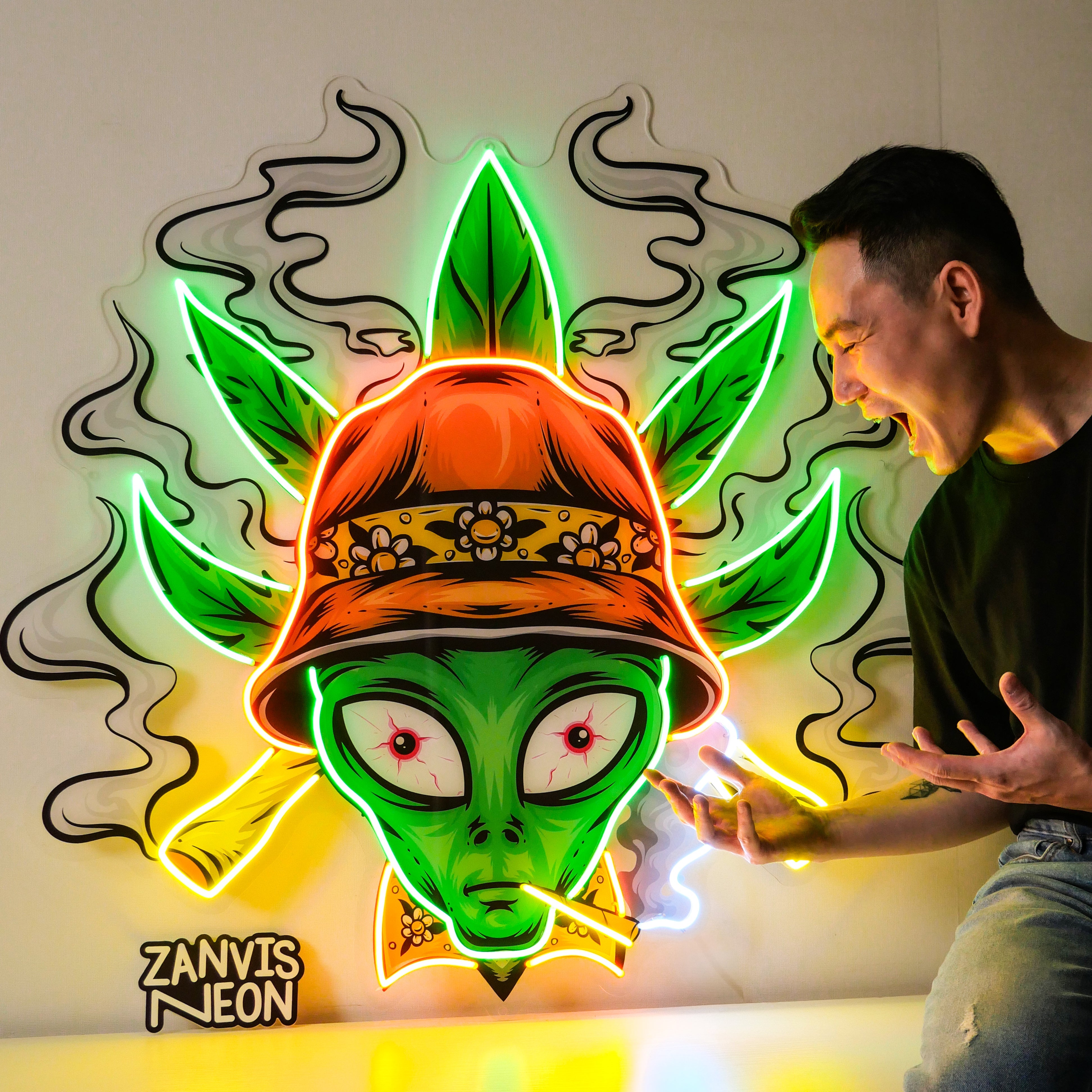 Addict Alien LED Neon Sign Light Pop Art