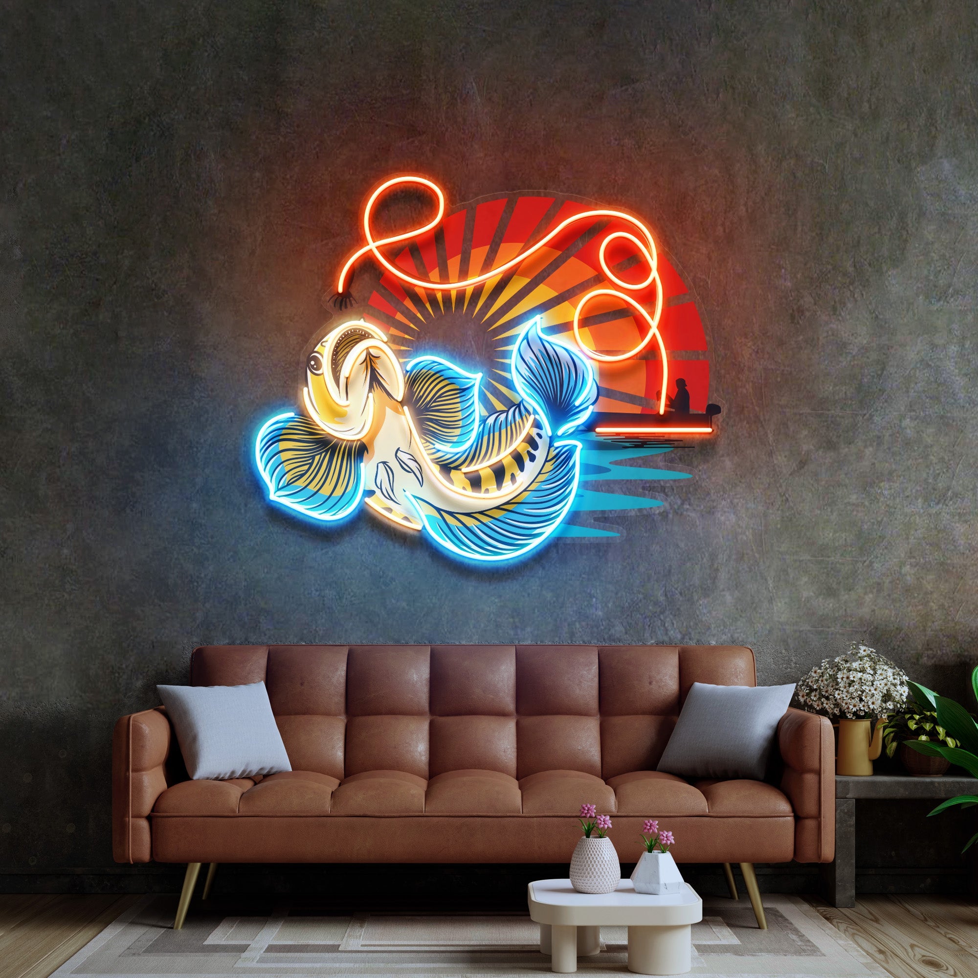 Predator Fishing LED Neon Sign Light Pop Art