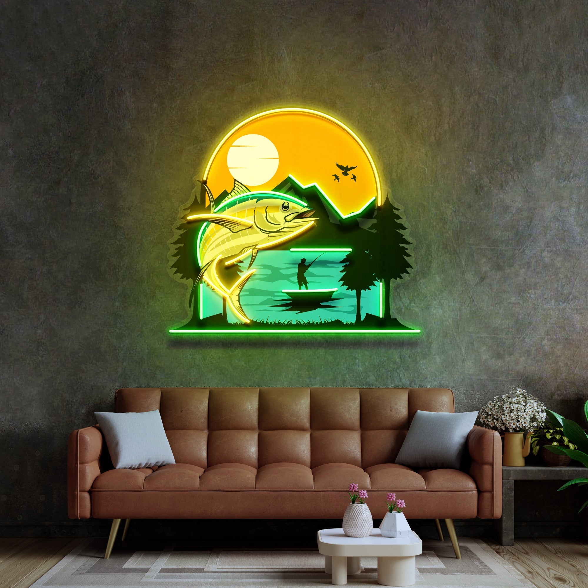 Sea and Fish Paintings LED Neon Sign Light Pop Art