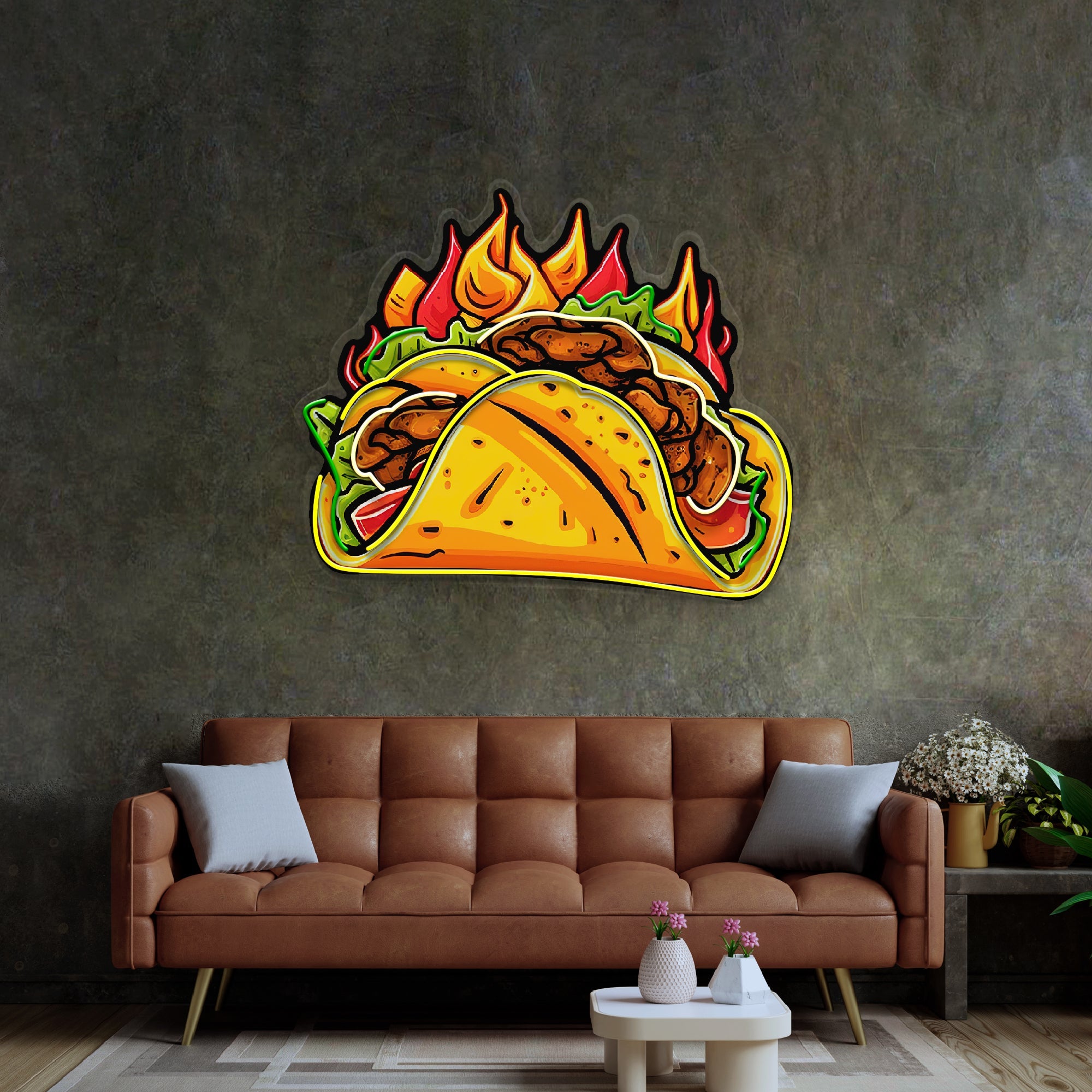 Spicy Taco LED Neon Sign Light Pop Art
