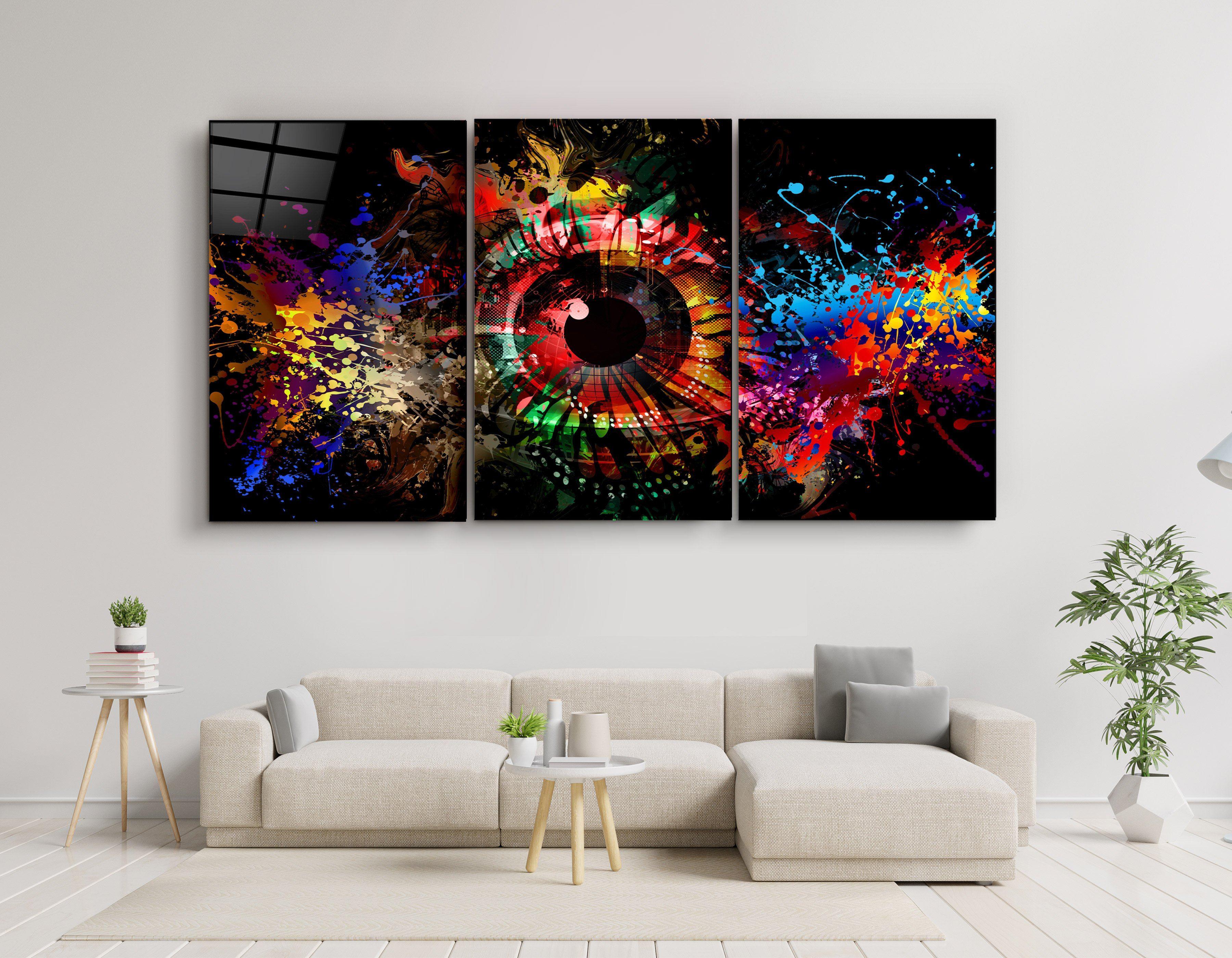 ・"Eye of The Future - Trio"・Glass Wall Art
