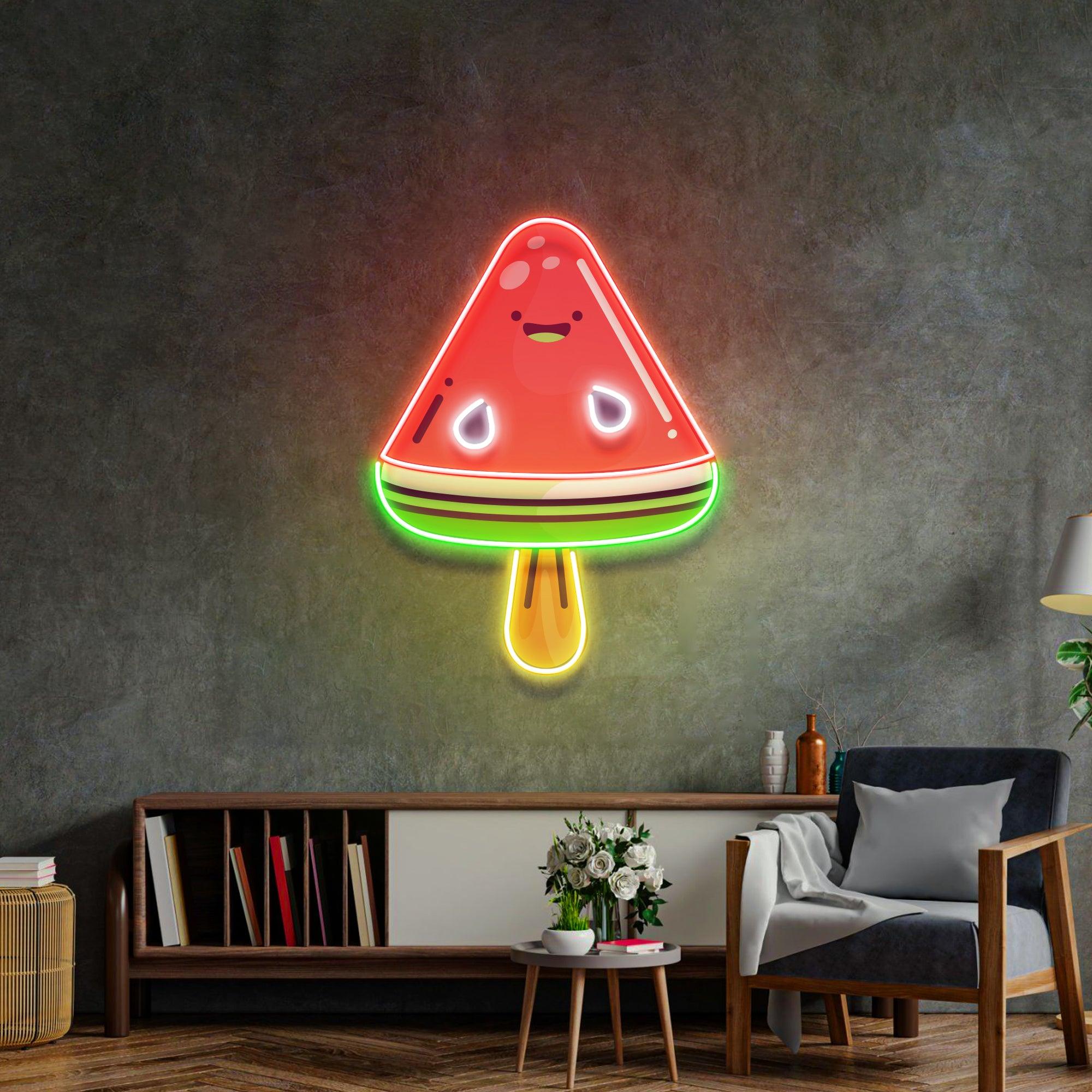 Watermelon Popsicle Neon Acrylic Artwork
