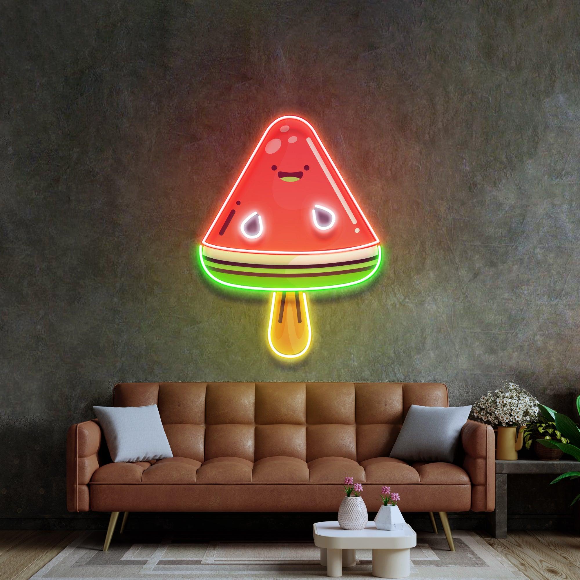 Watermelon Popsicle Neon Acrylic Artwork