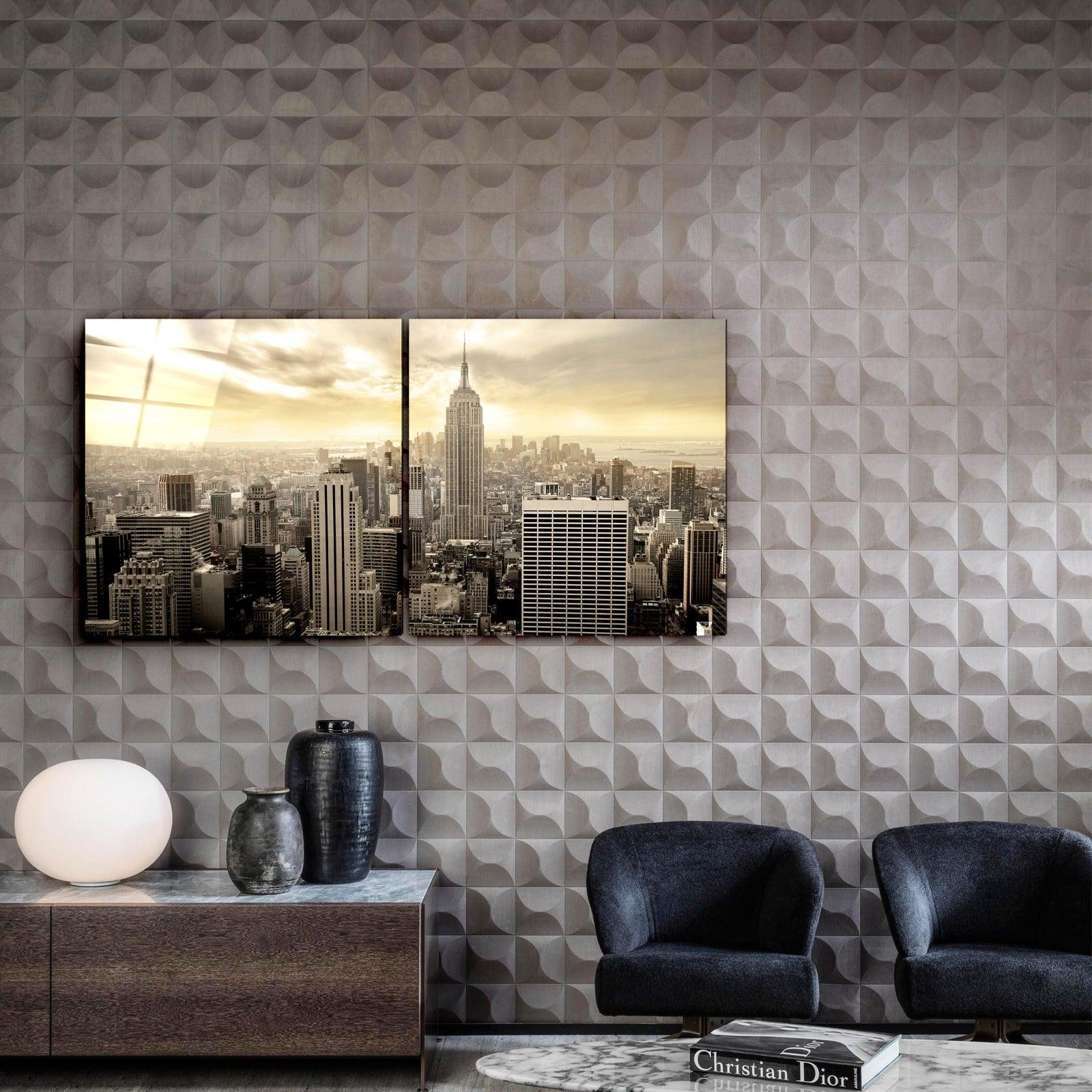 ・"NYC - Duo"・Glass Wall Art