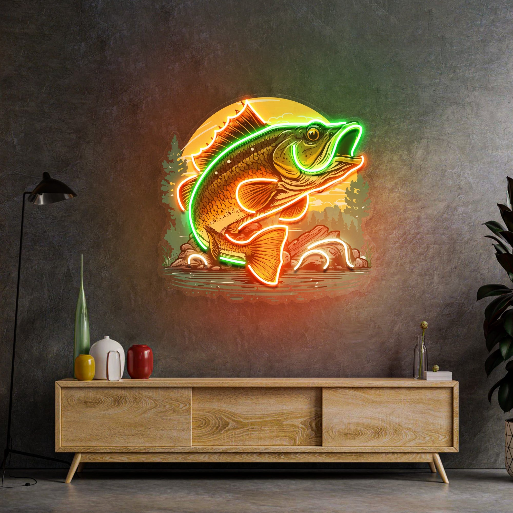 Wild Fish LED Neon Sign Light Pop Art