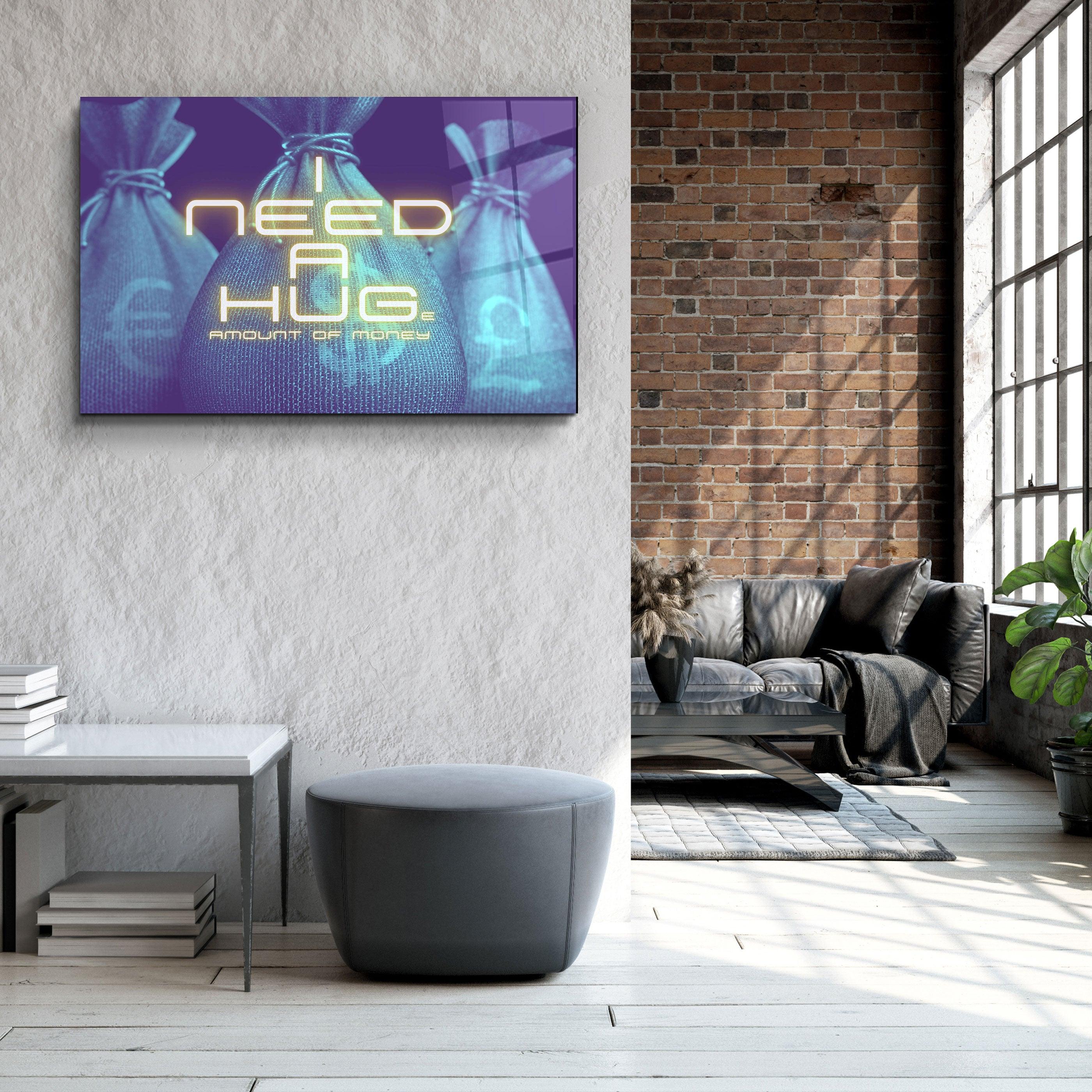 ・"I need a Hug"・Glass Wall Art - ArtDesigna Glass Printing Wall Art