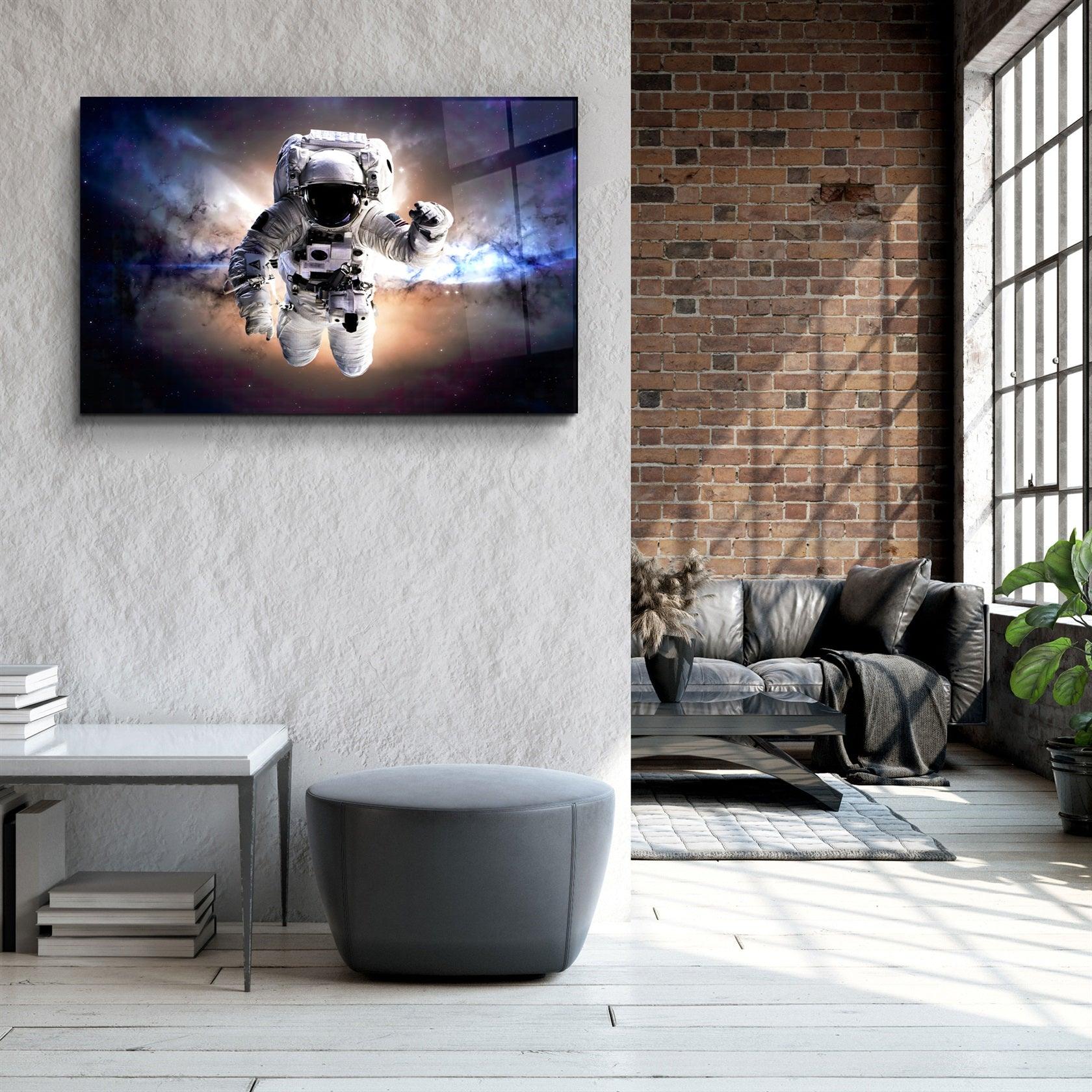 ・"Astronaut In the Space"・Glass Wall Art