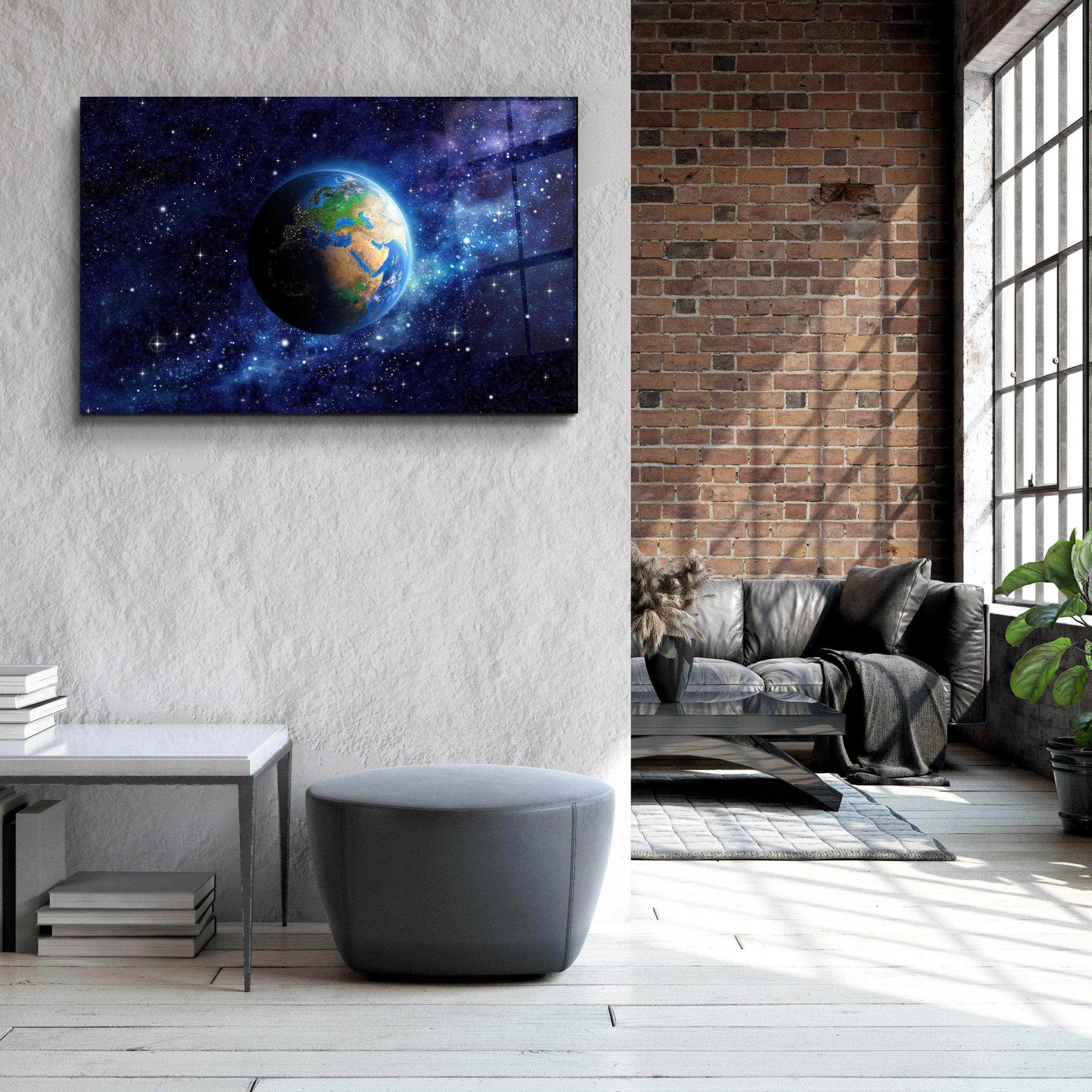 ・"Earth In Space"・Glass Wall Art