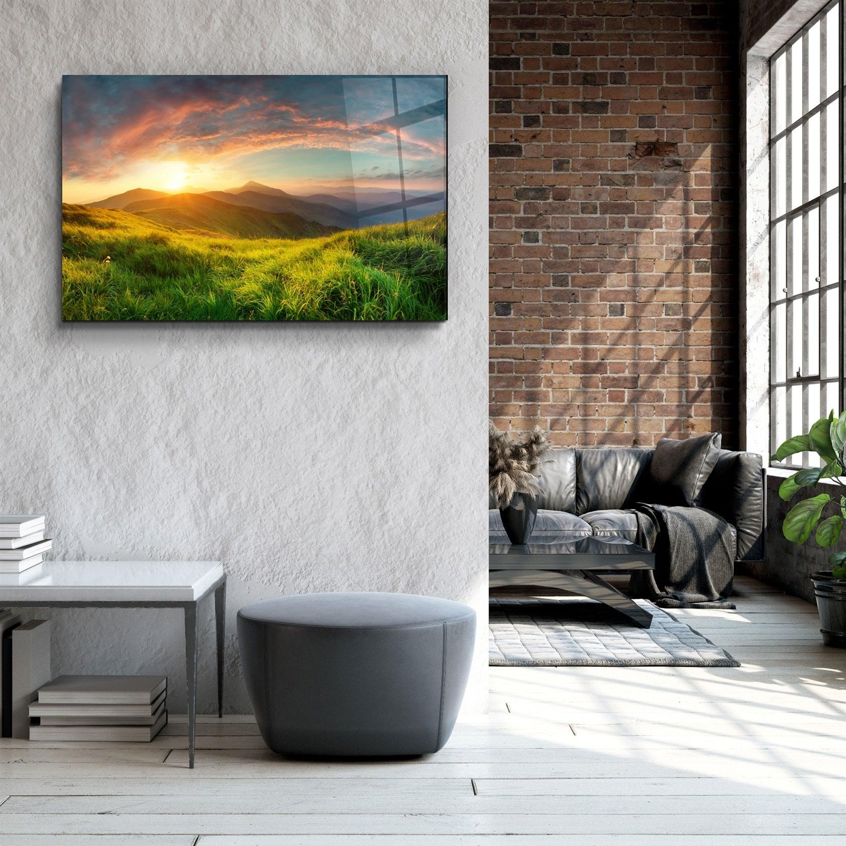 ・"Hill"・Glass Wall Art