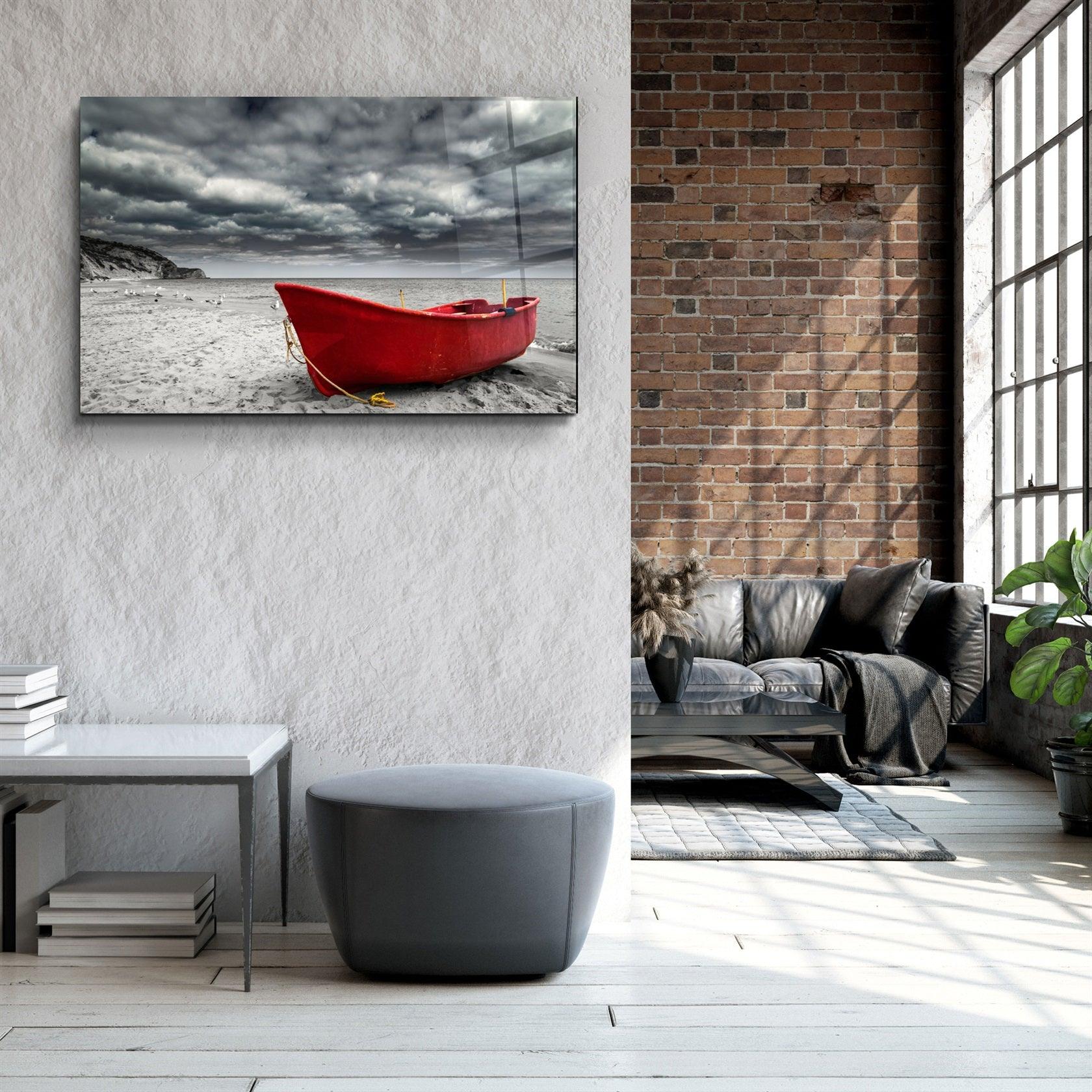 ・"Sailing Boat"・Glass Wall Art