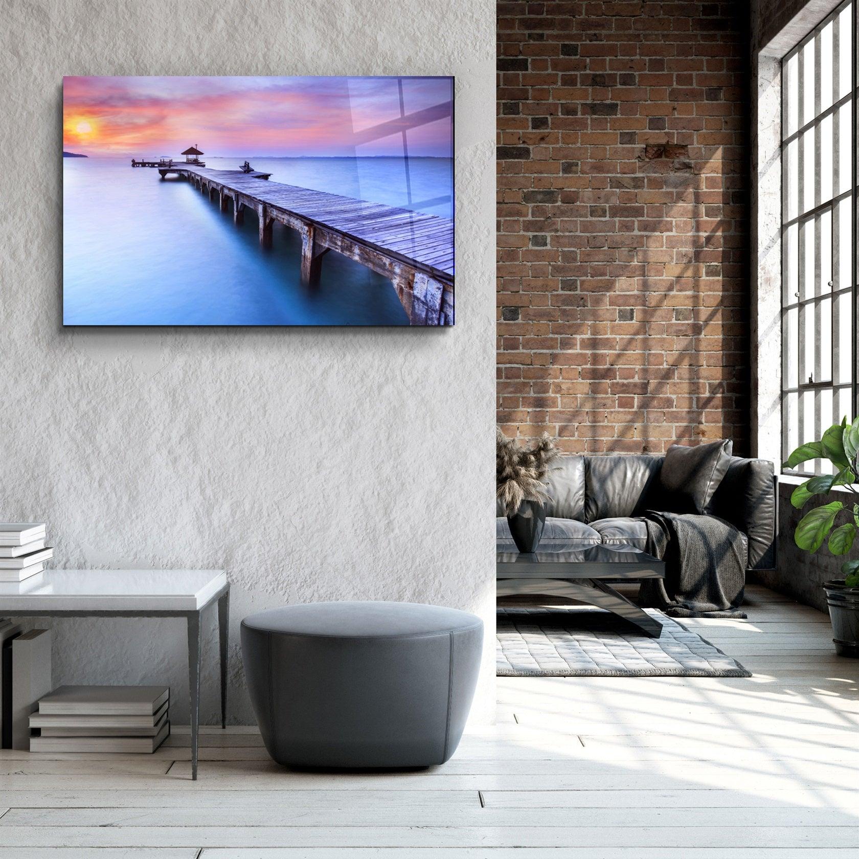 ・"Pier 3"・Glass Wall Art