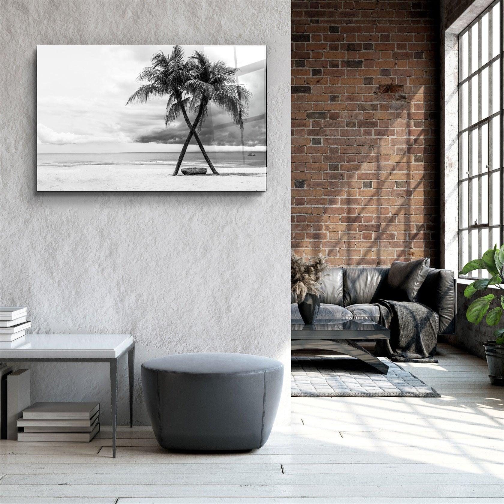 ・"Palm Trees"・Glass Wall Art