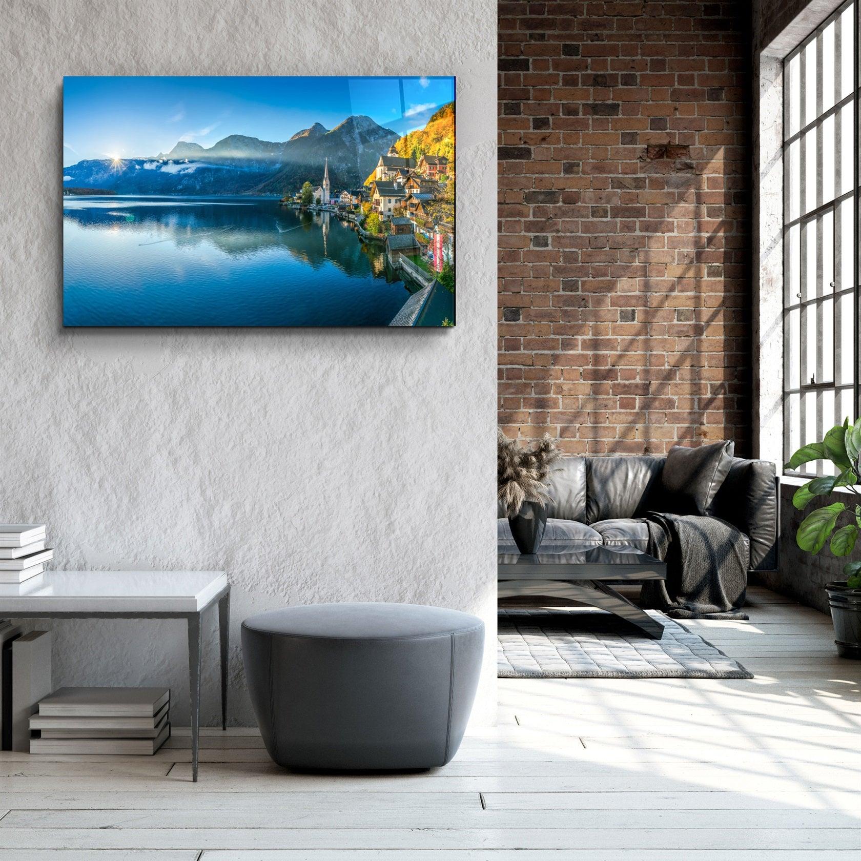 ・"The Edge of the Blue "・Glass Wall Art