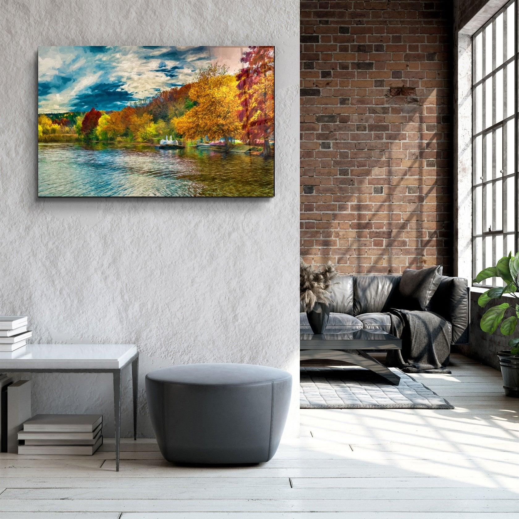 ・"Lake"・Glass Wall Art